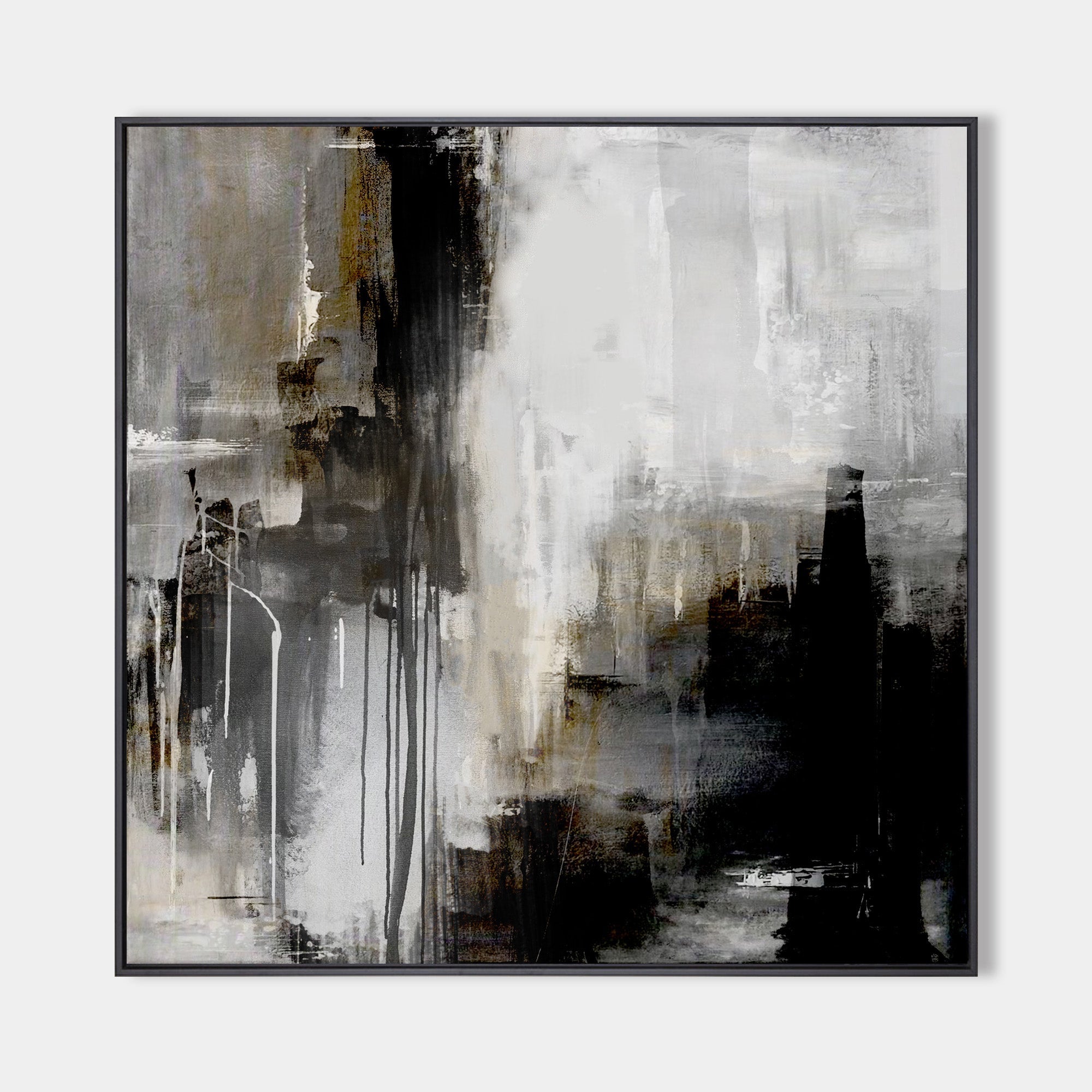 Black Grey Abstract Painting