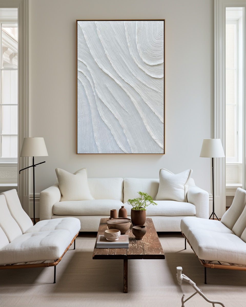 3D White Abstract Painting