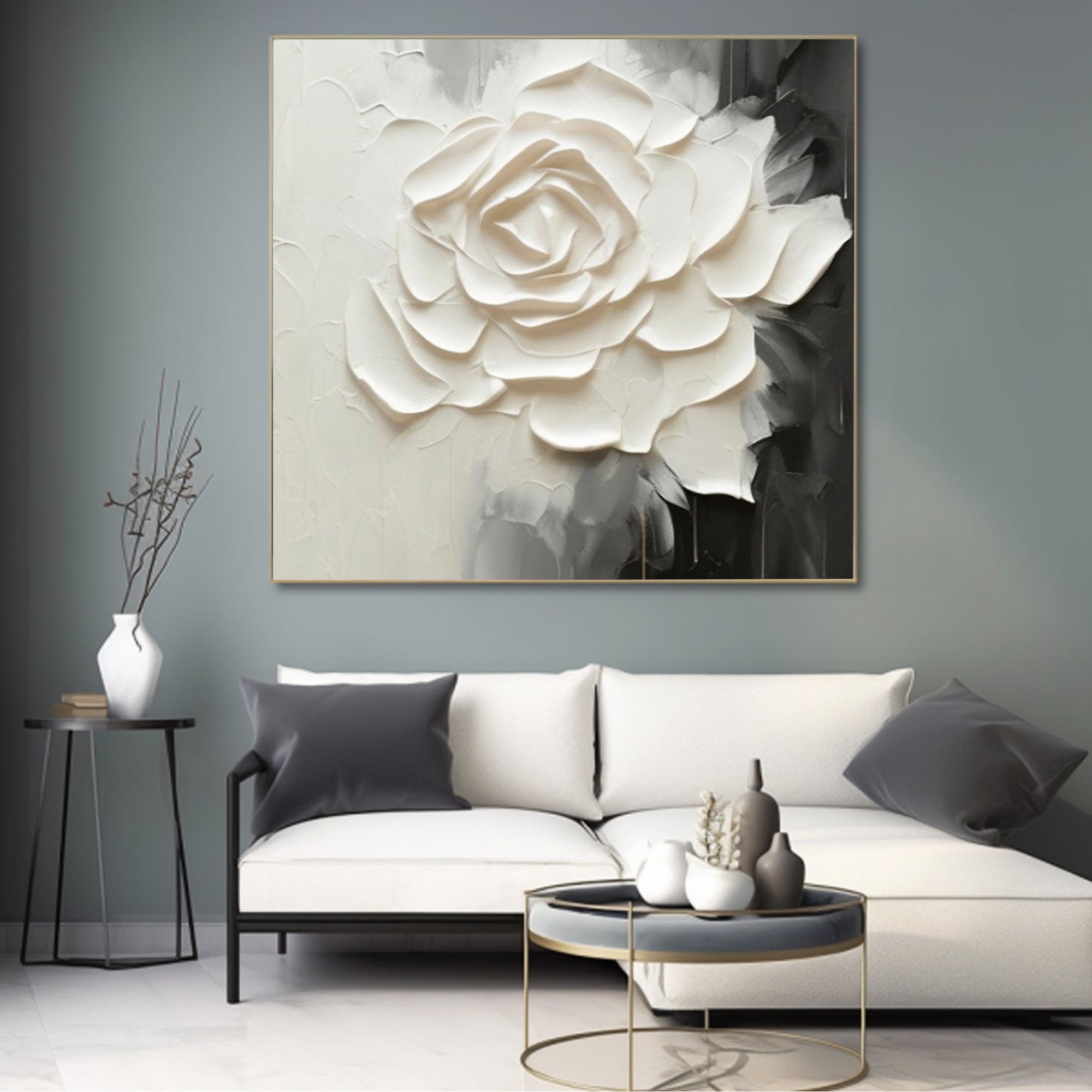 Blooming white flowers