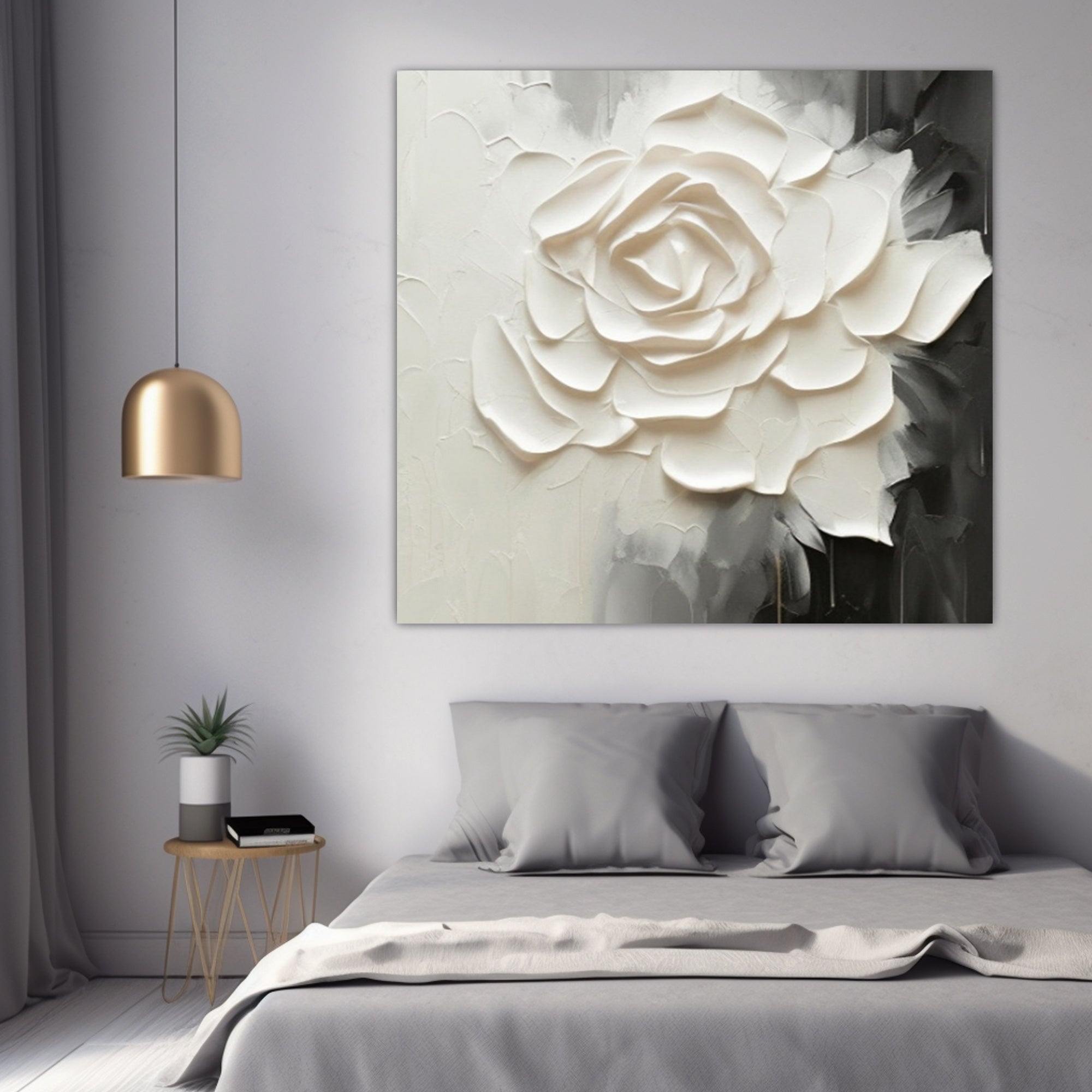 Blooming white flowers