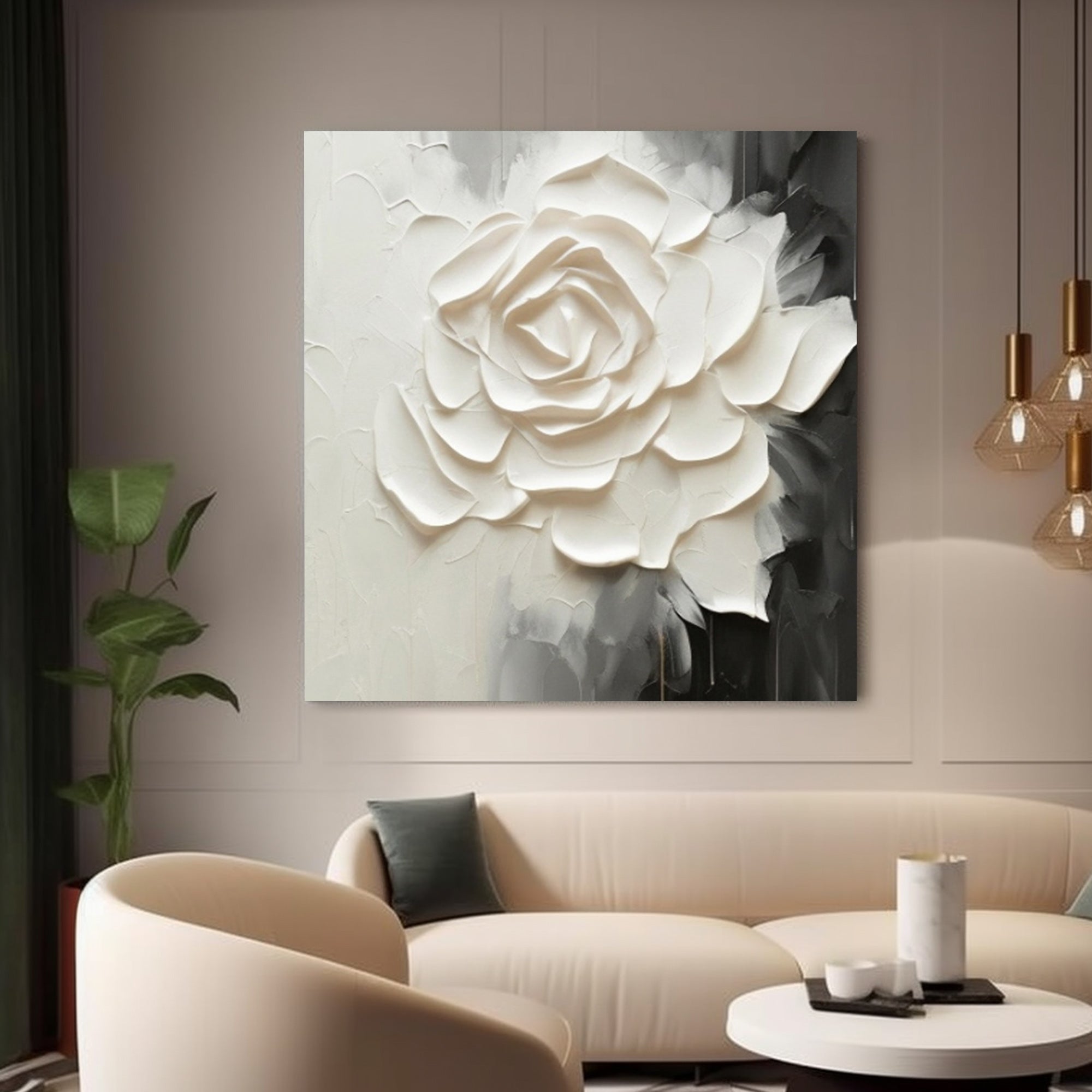 Blooming white flowers