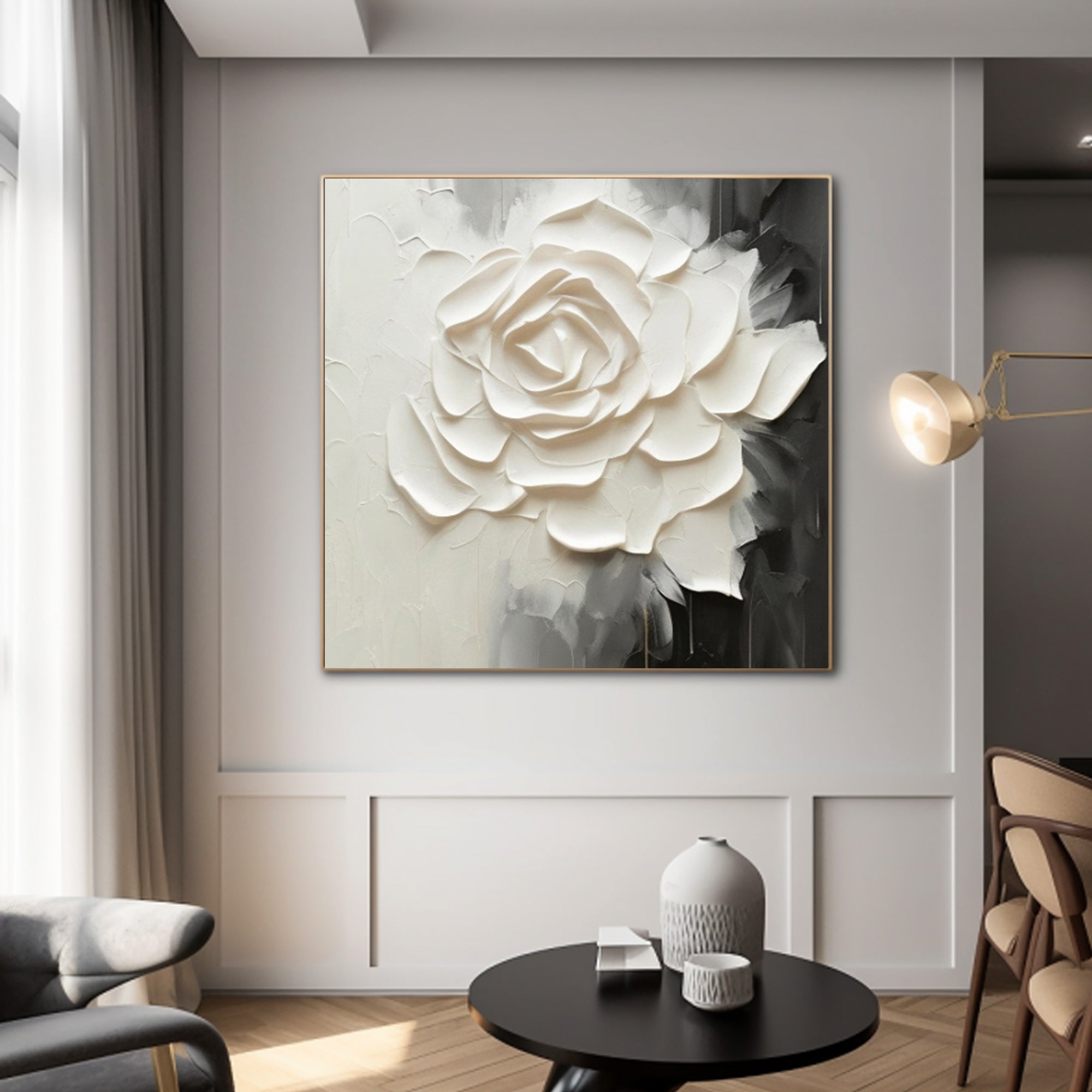 Blooming white flowers