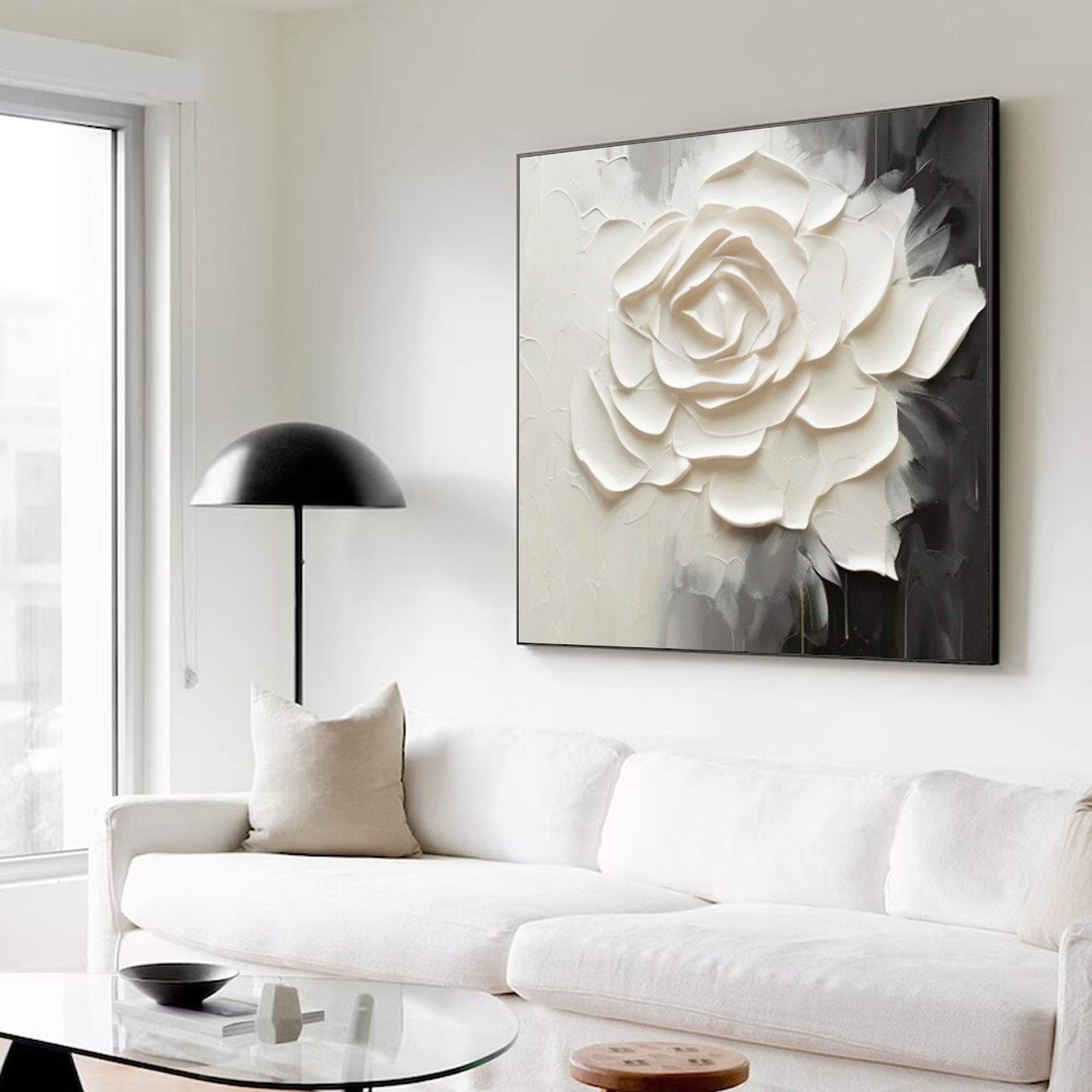 Blooming white flowers