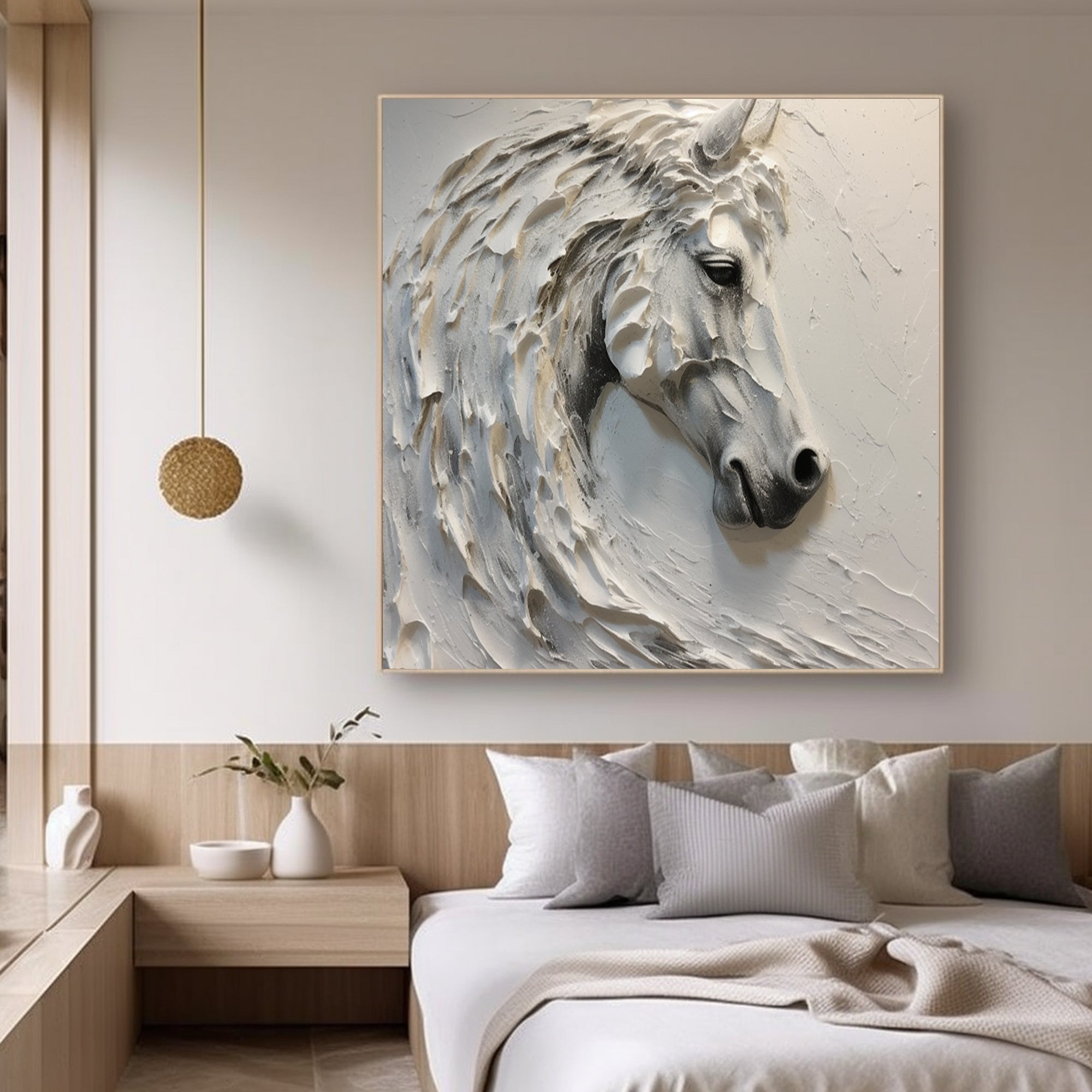 White Horse Oil Painting
