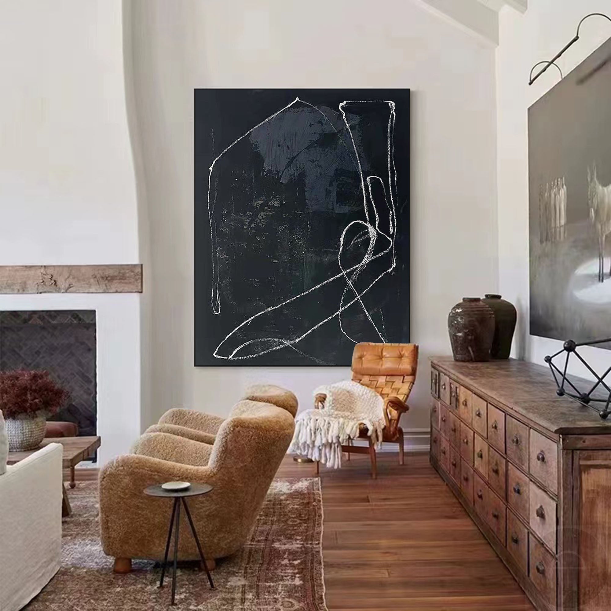 Black Abstract Painting