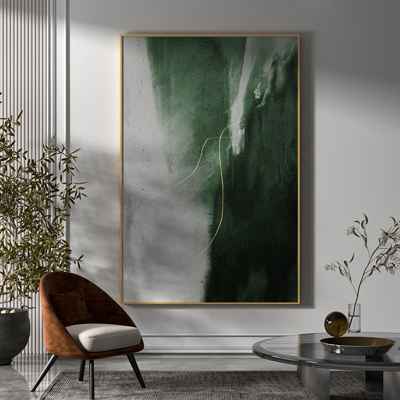 Green And Gold Abstract Painting