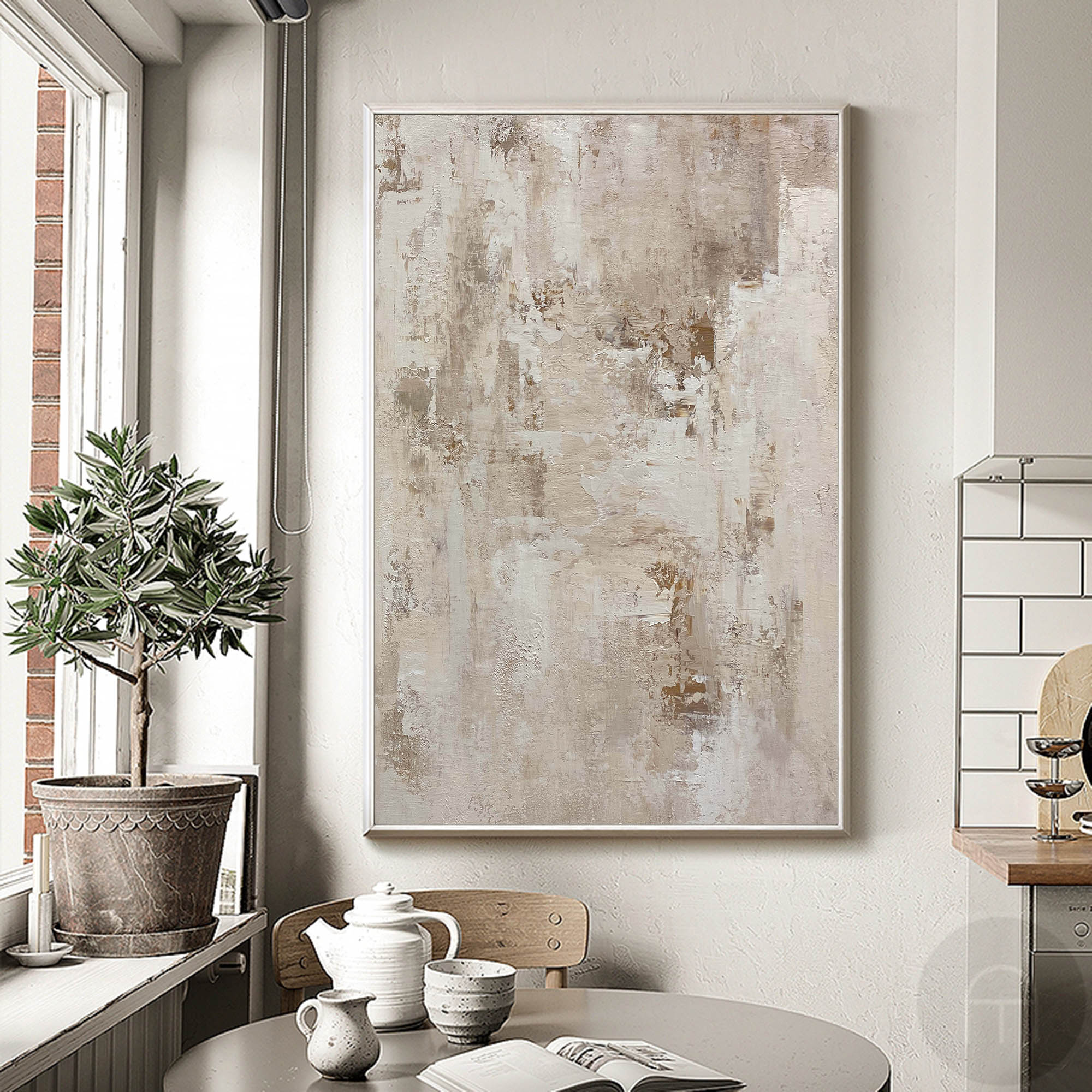 Beige Abstract Painting