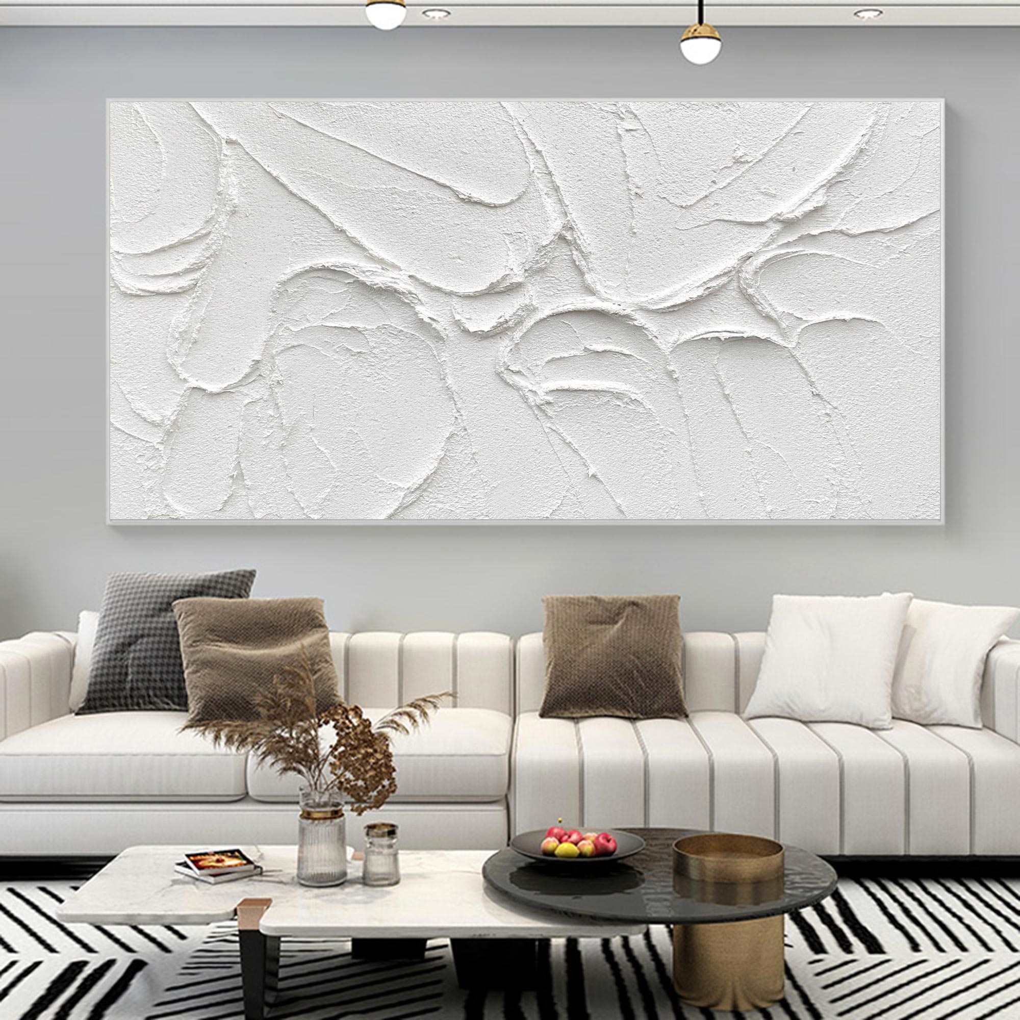 3D White Abstract Painting