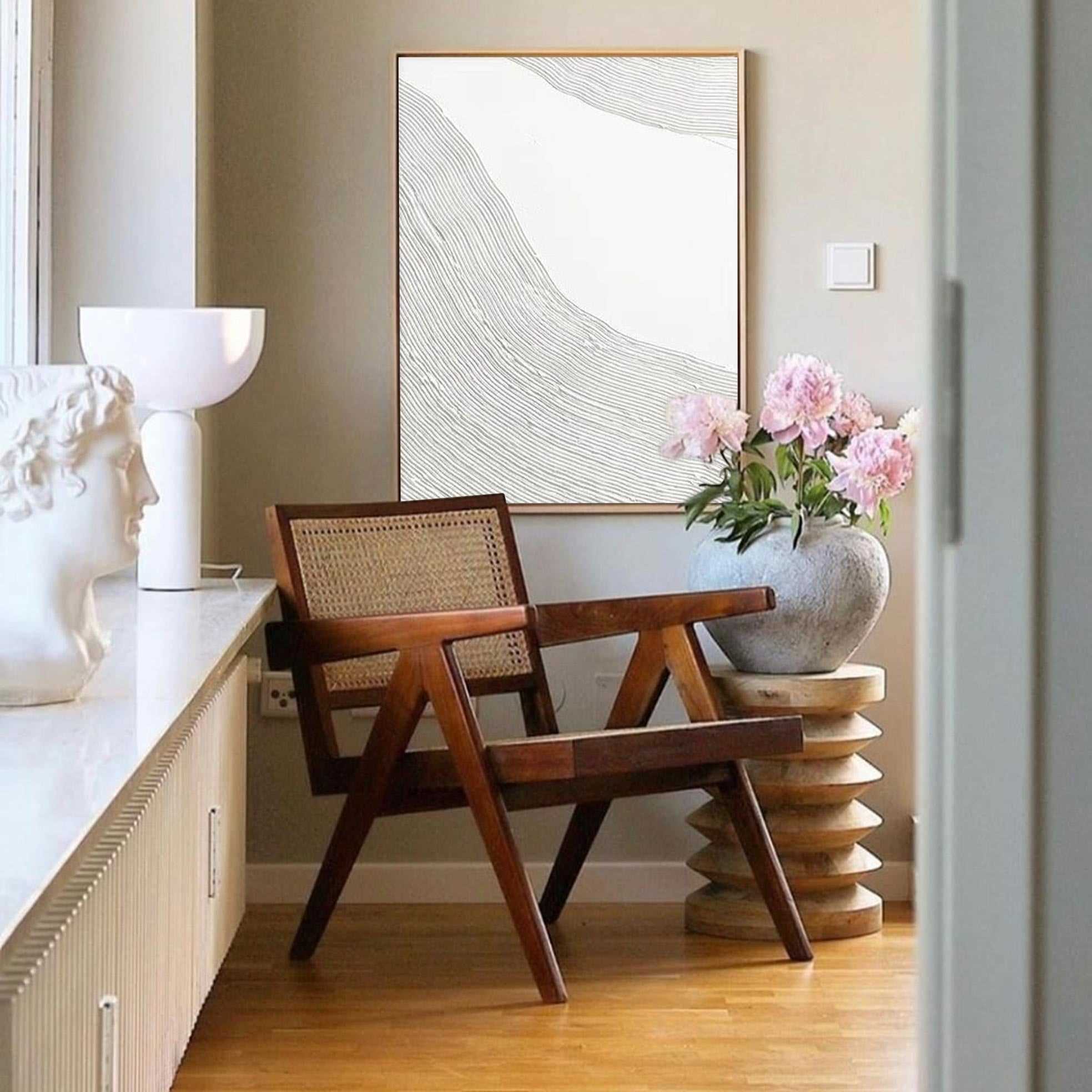 3D White Abstract Painting