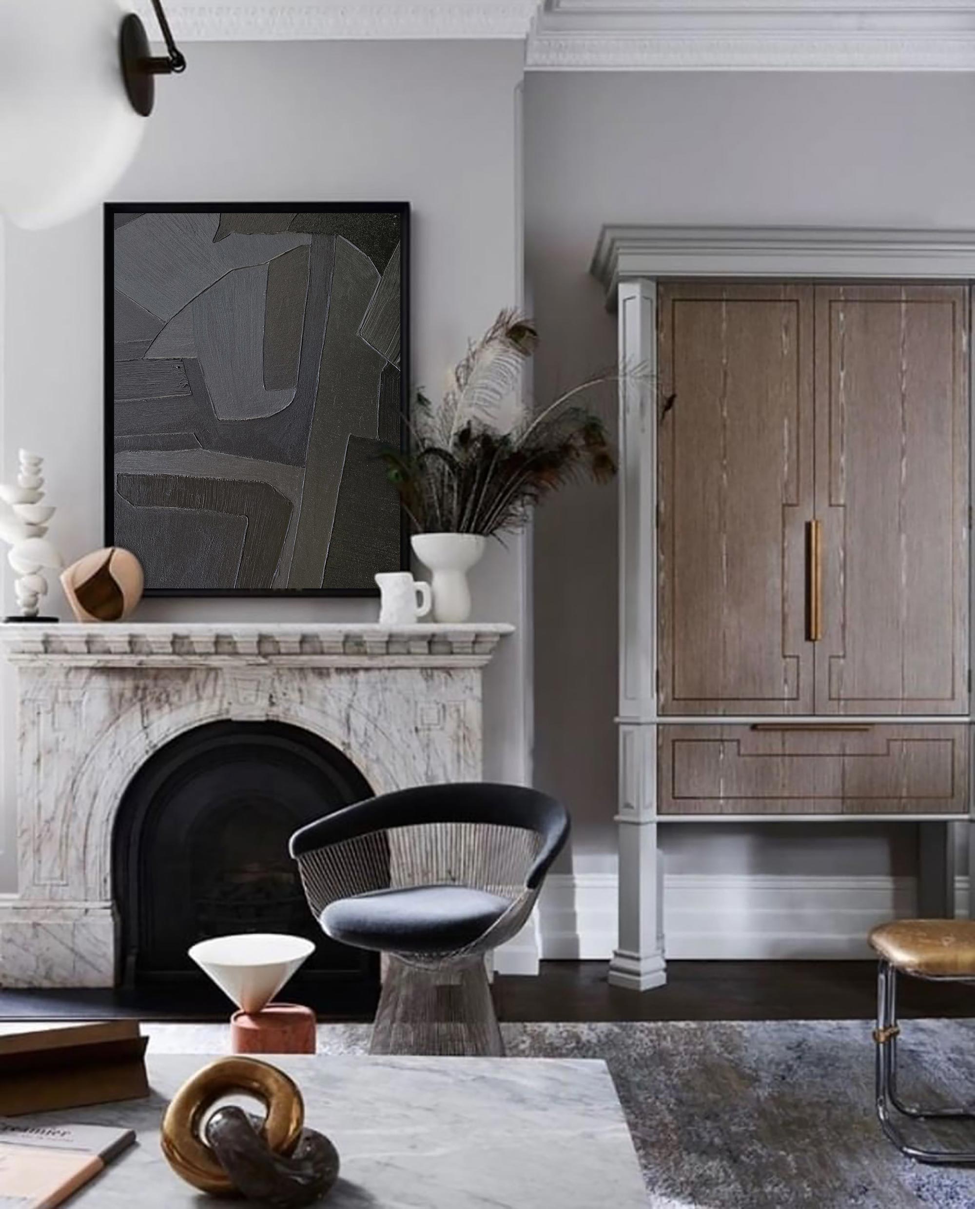 Black Abstract Painting