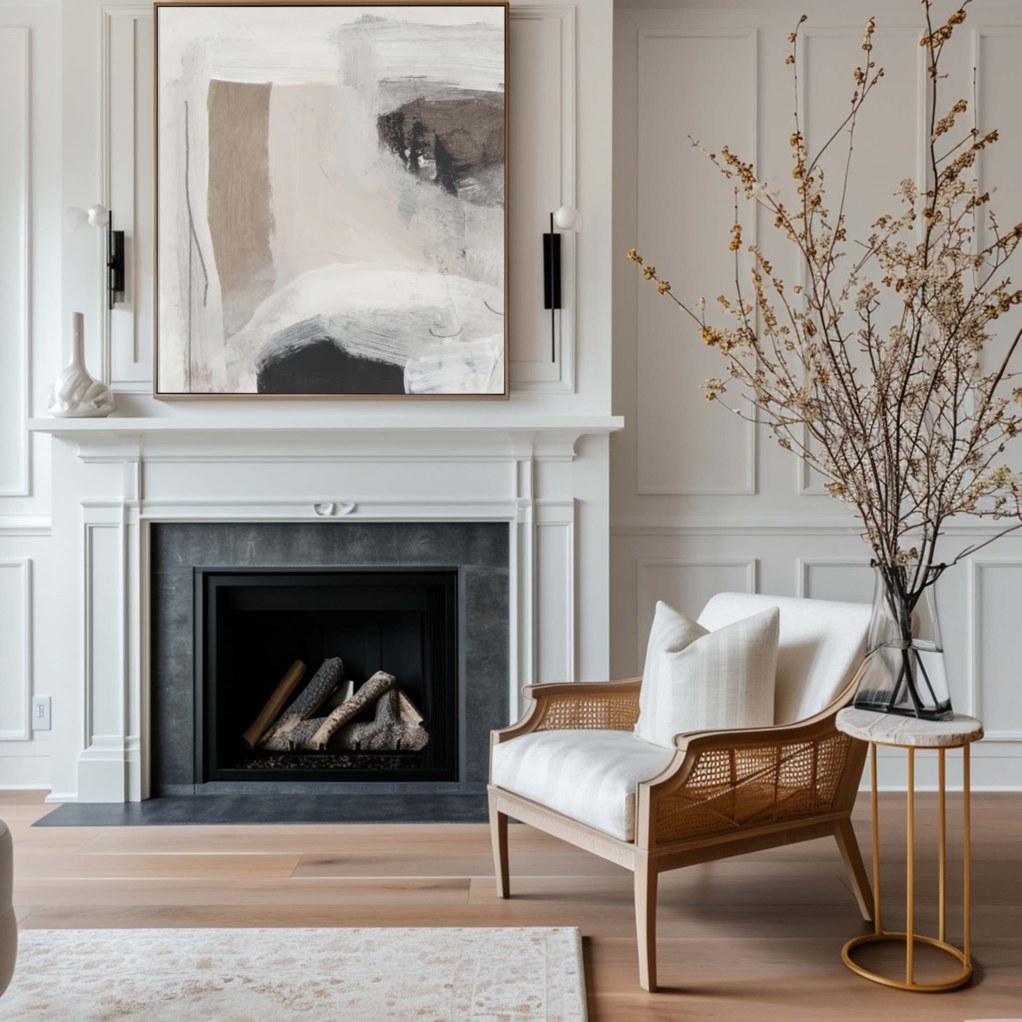 Beige Abstract Painting