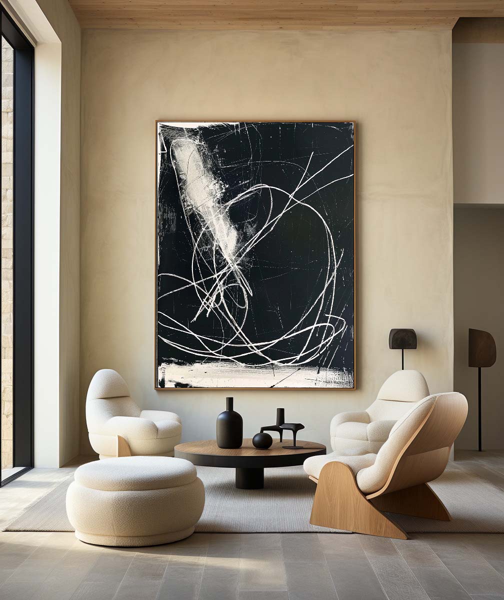 Black Abstract Painting
