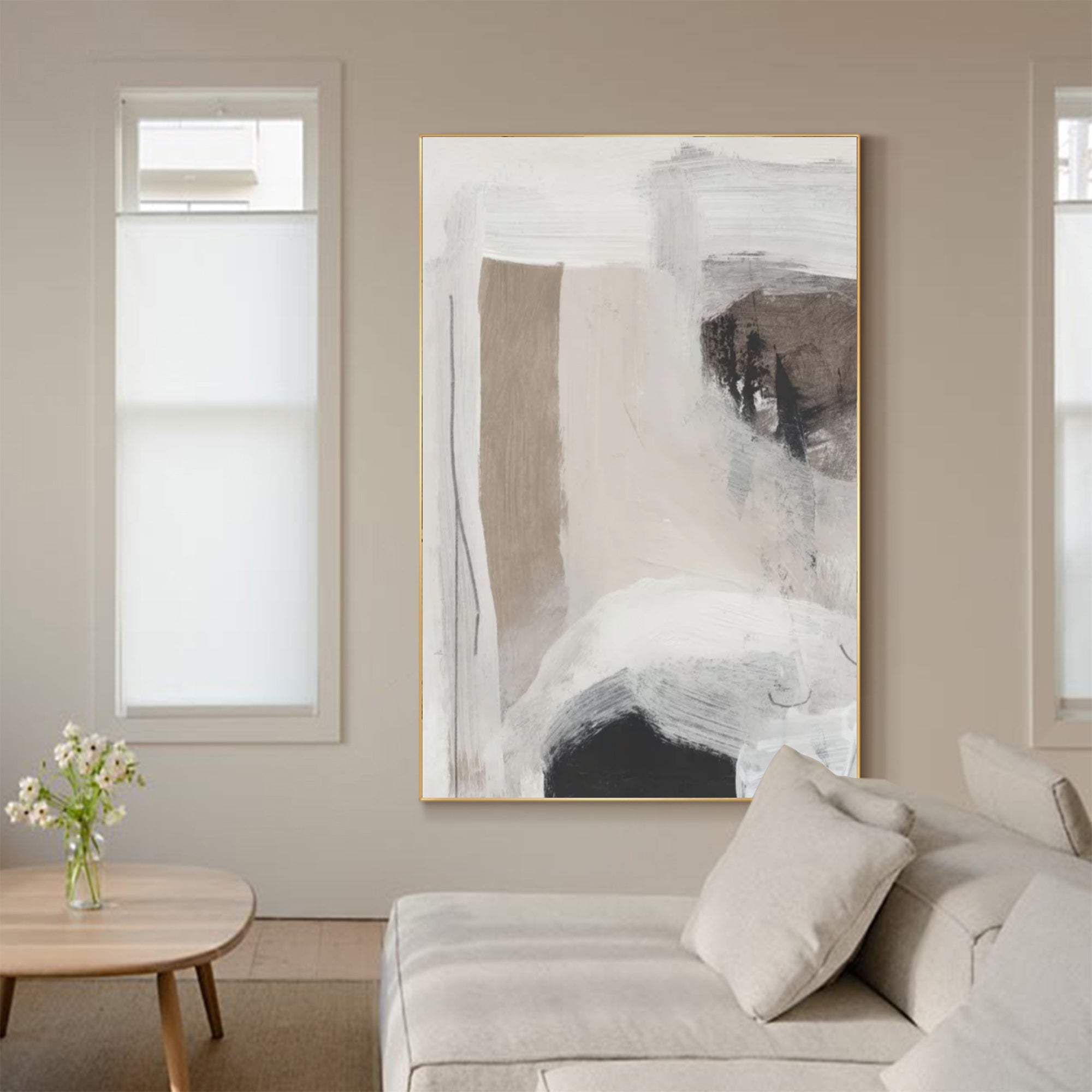 Beige Abstract Painting