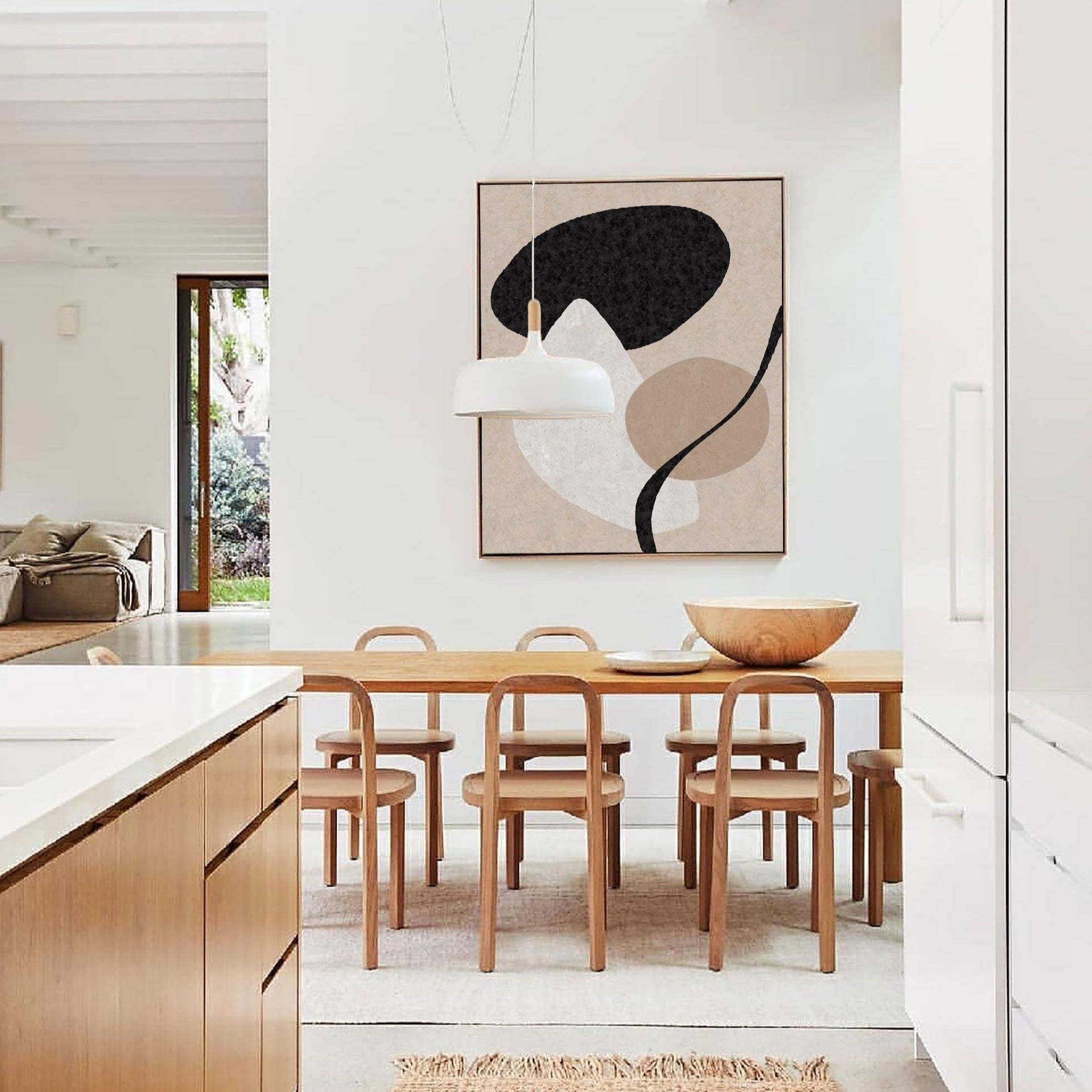 Beige Minimalist Abstract Painting