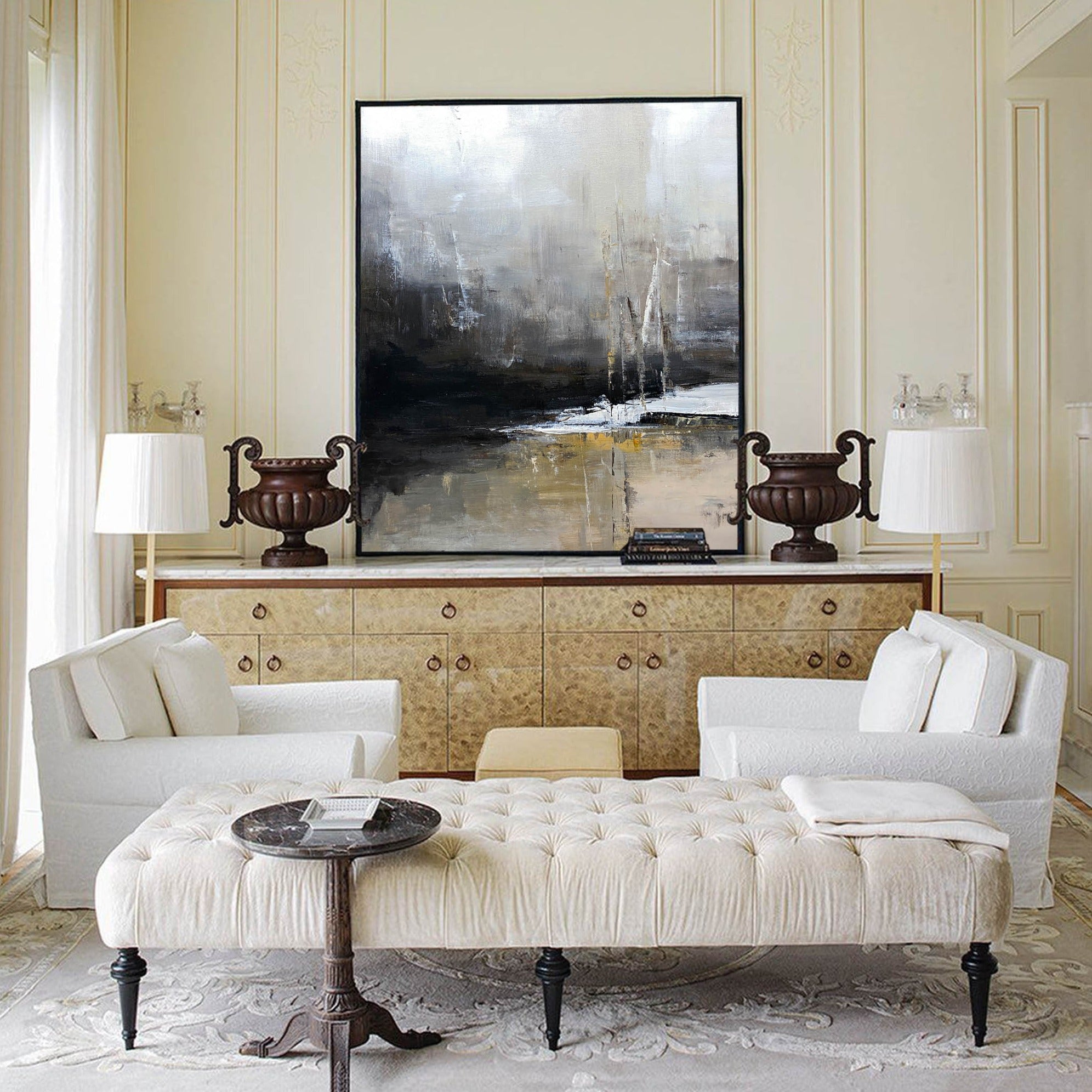 Grey Abstract Painting