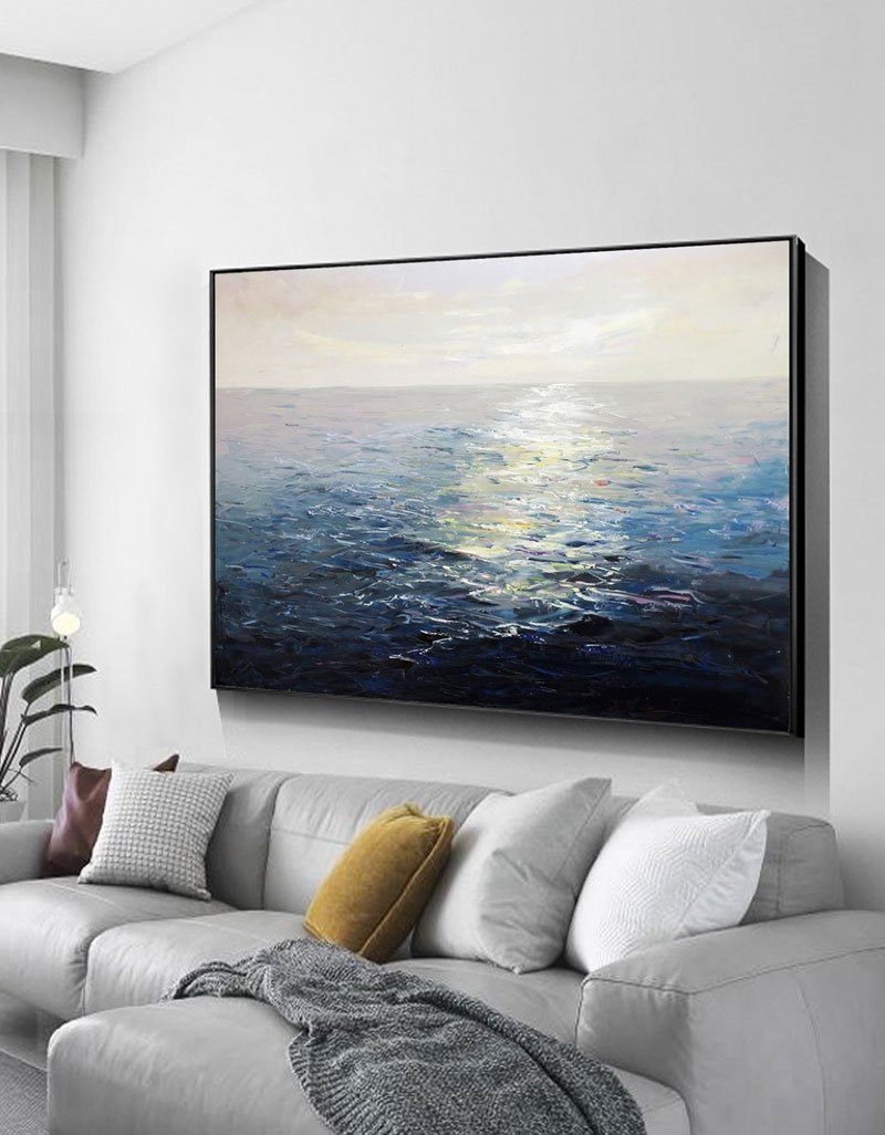 Abstract Ocean Canvas Painting