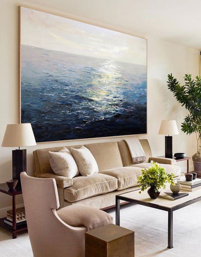 Abstract Ocean Canvas Painting