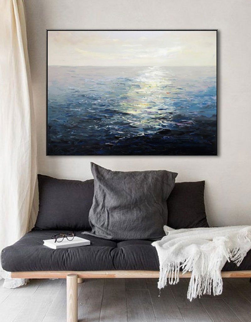 Abstract Ocean Canvas Painting