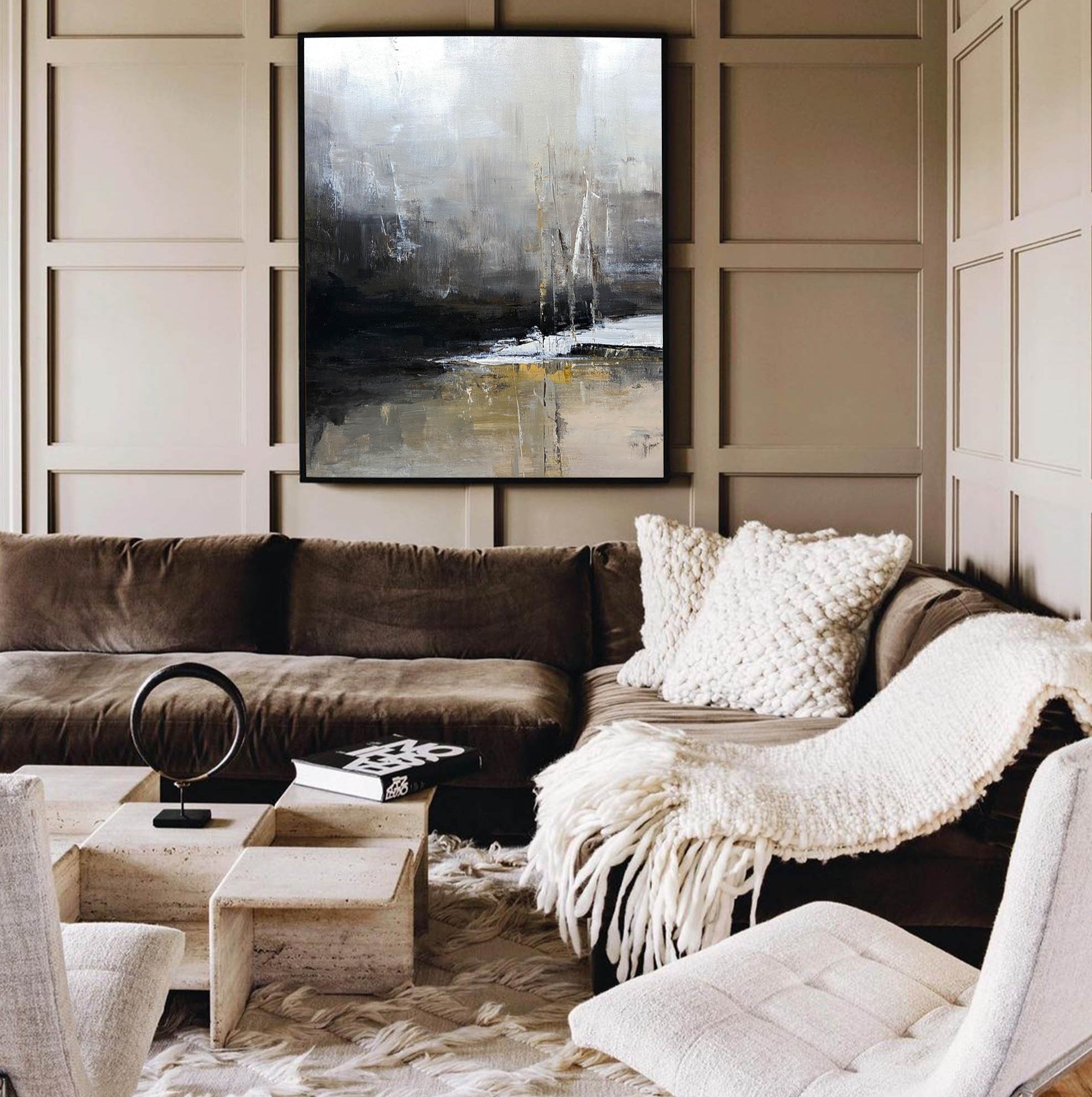 Grey Abstract Painting