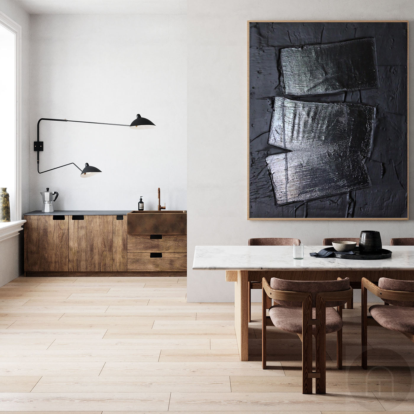 Black Minimalist Painting