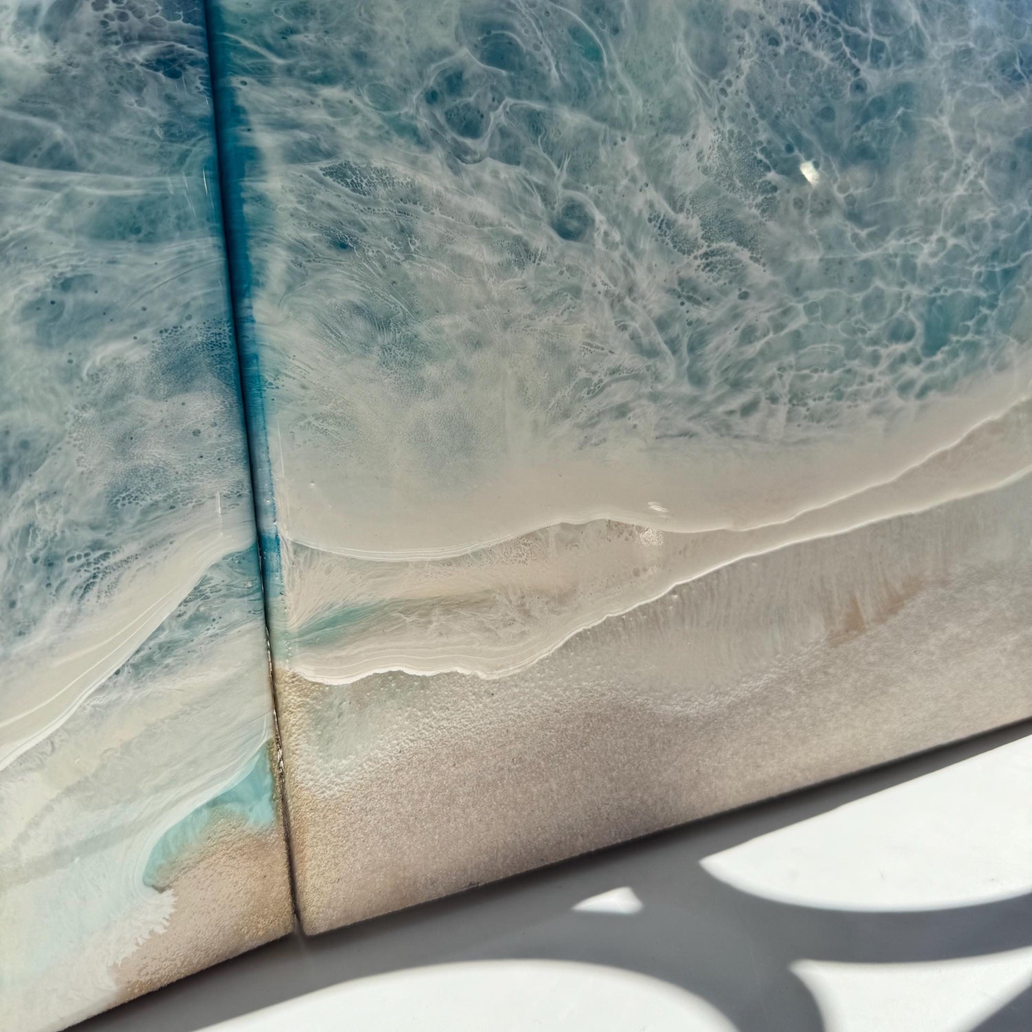Resin Ocean Wall Art – 2 Piece Beach Painting
