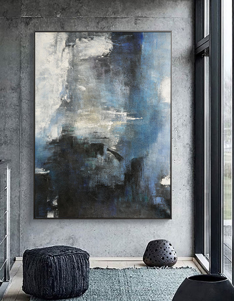 Blue Abstract Landscape Painting