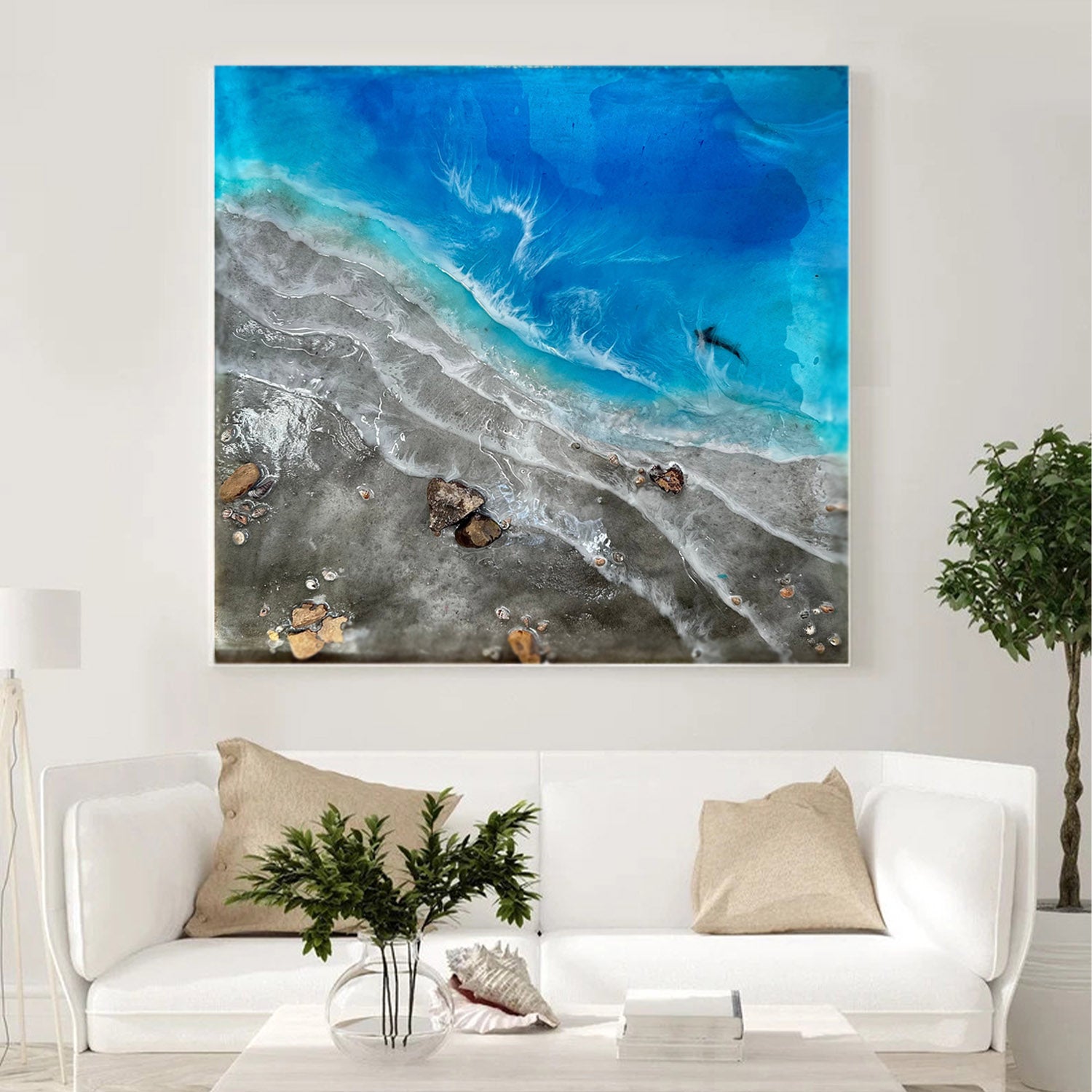 Resin Art, Ocean Waves, Ocean Art, Ocean Painting, Ocean Resin Painting, Wall Decor, Resin Ocean