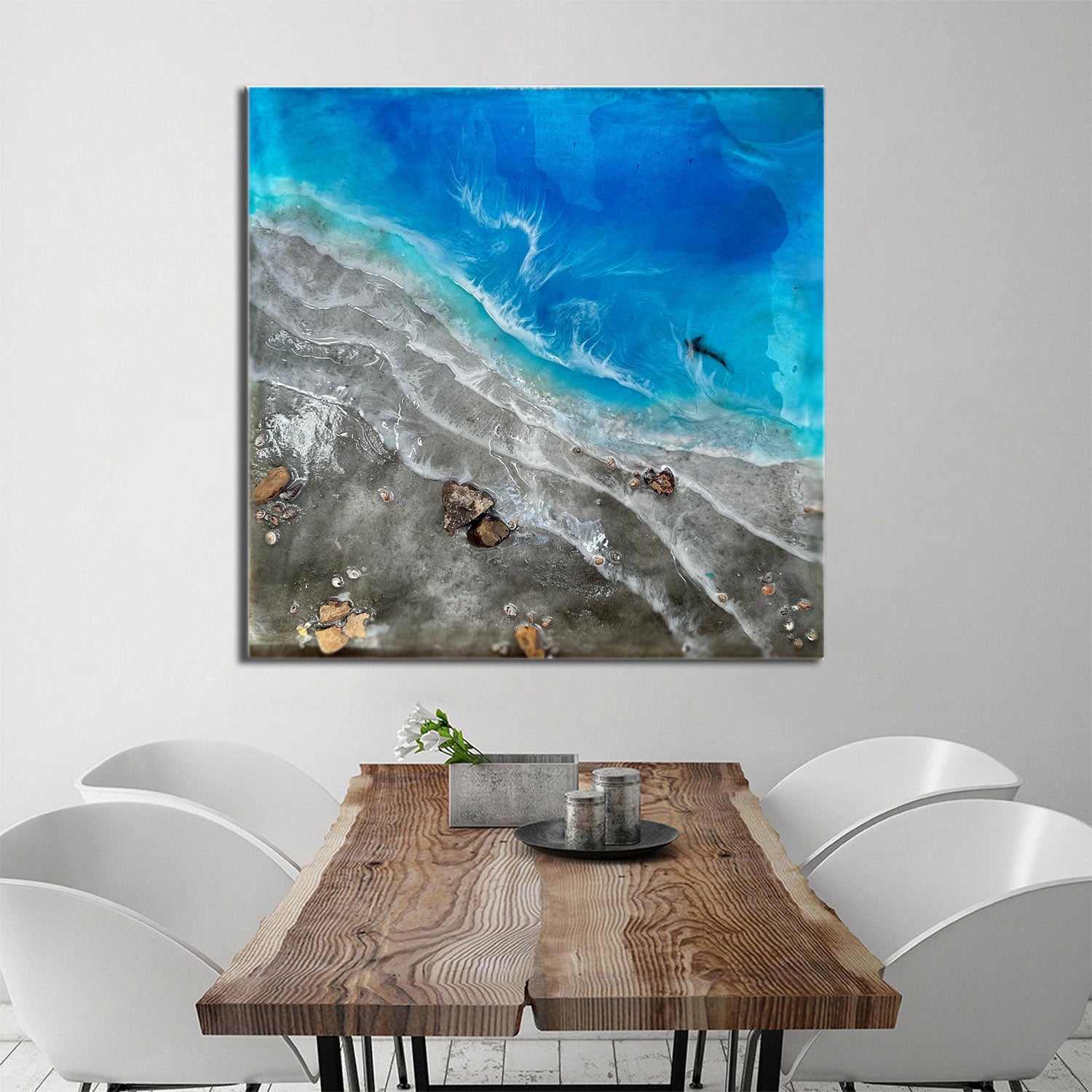 Resin Art, Ocean Waves, Ocean Art, Ocean Painting, Ocean Resin Painting, Wall Decor, Resin Ocean