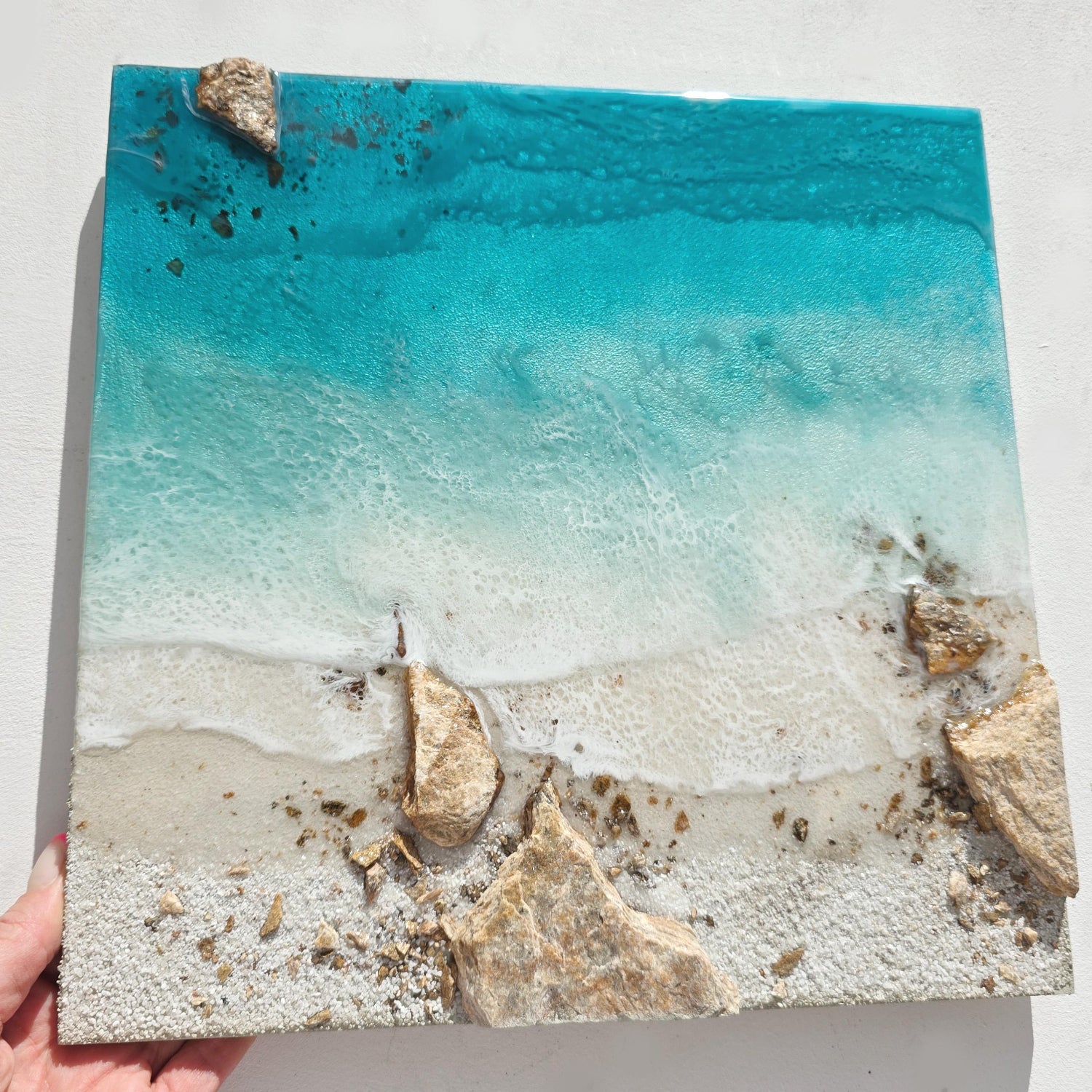Ocean Resin Art: Seascape Painting, Wave Wall Decor