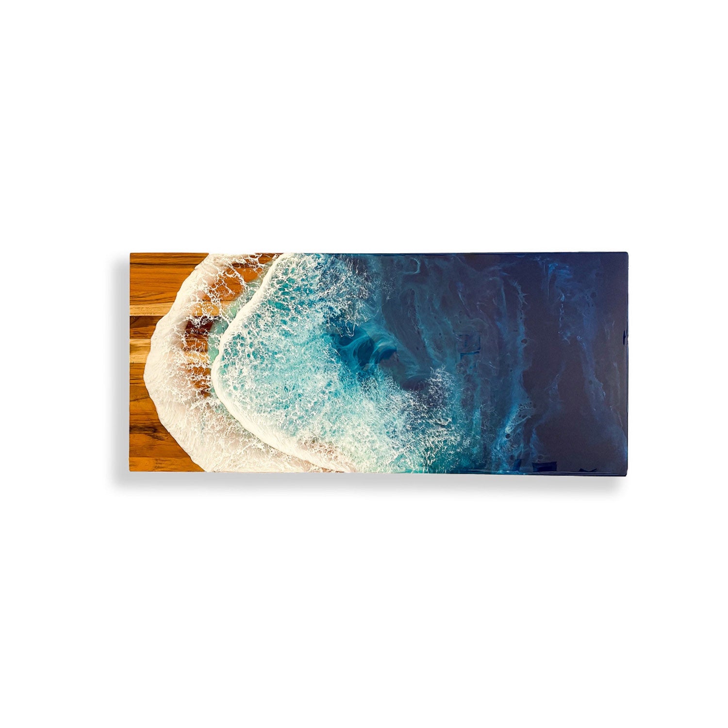 Wall Decor with Ocean Waves, Epoxy Resin Wave Art