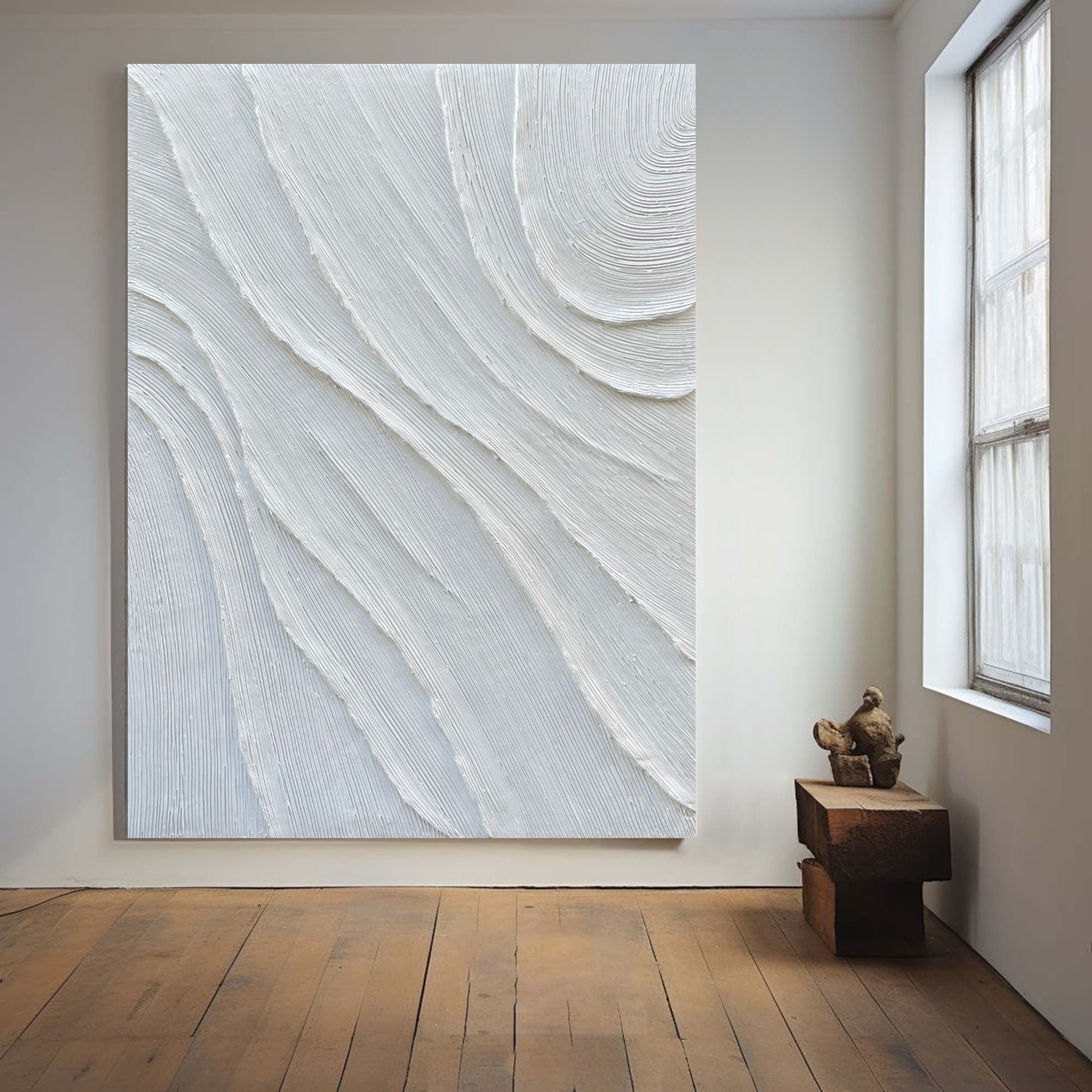 3D White Abstract Painting