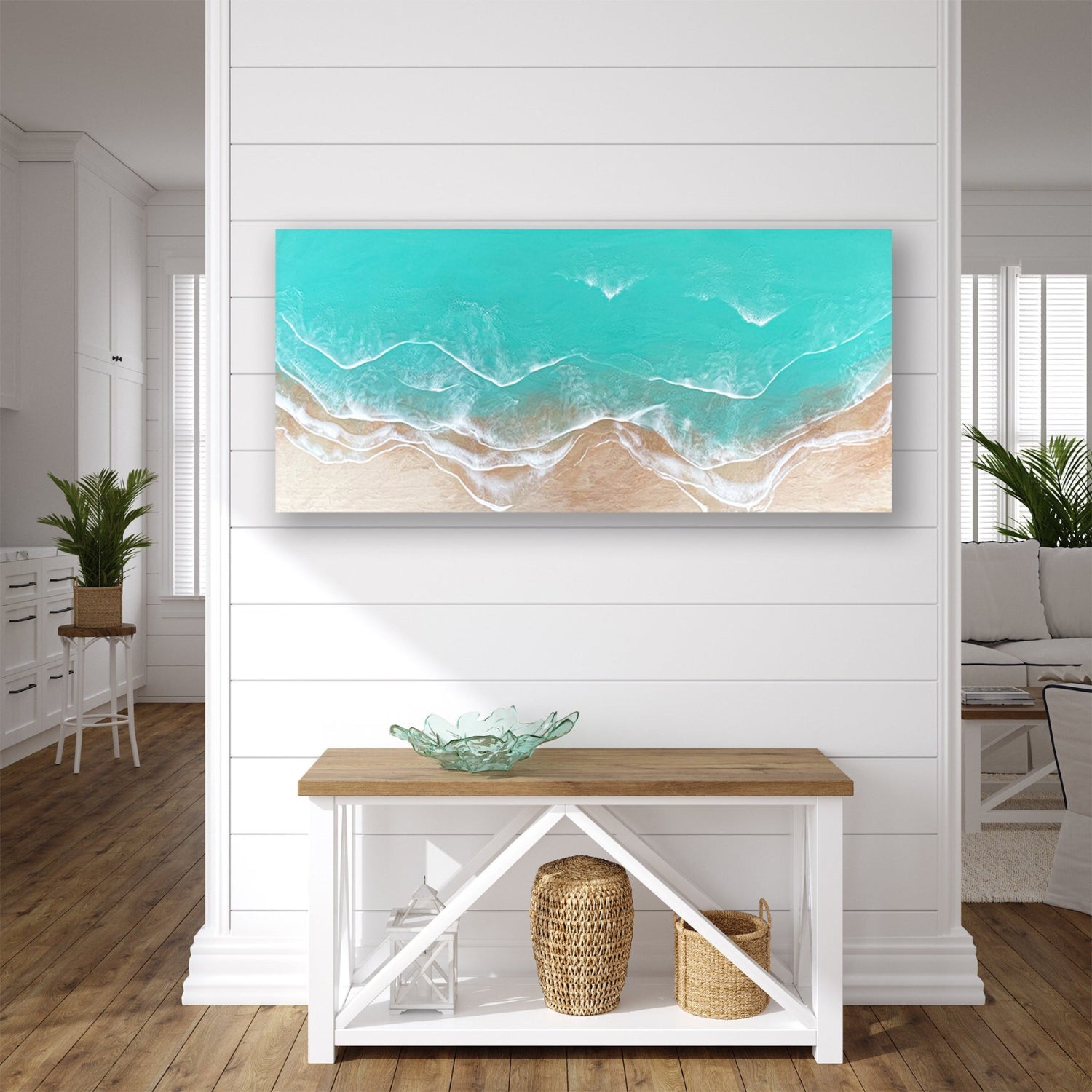 Ocean Wall Art, Epoxy Resin Waves Wall decor