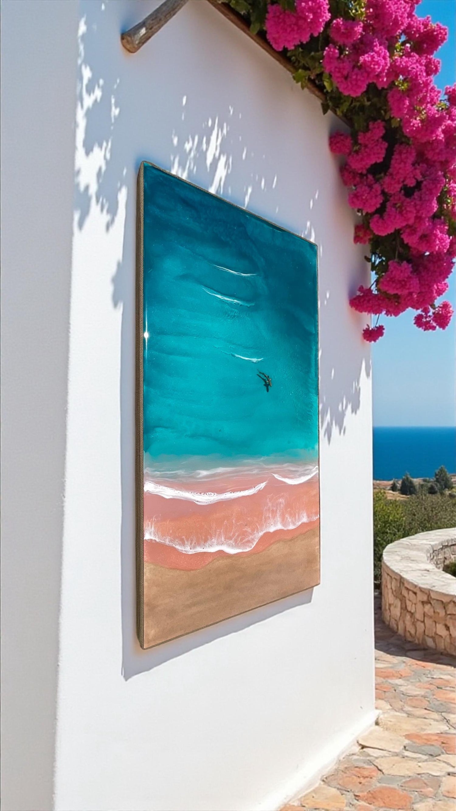 Beach Resin Art Ocean-Inspired Wall Art