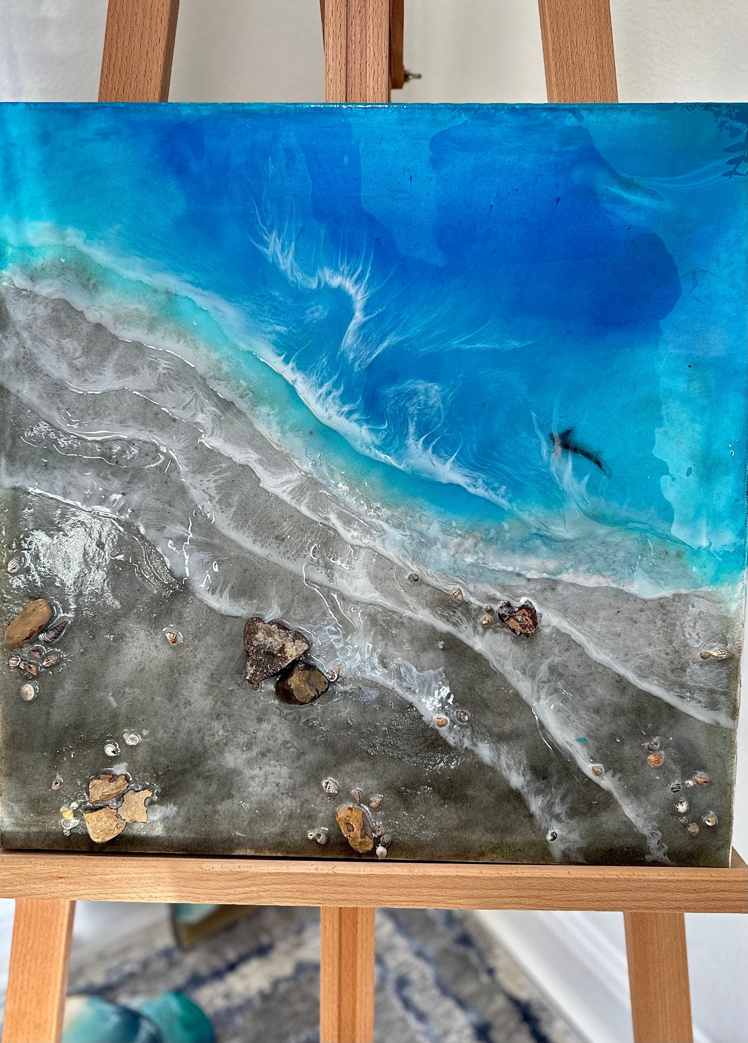 Resin Art, Ocean Waves, Ocean Art, Ocean Painting, Ocean Resin Painting, Wall Decor, Resin Ocean