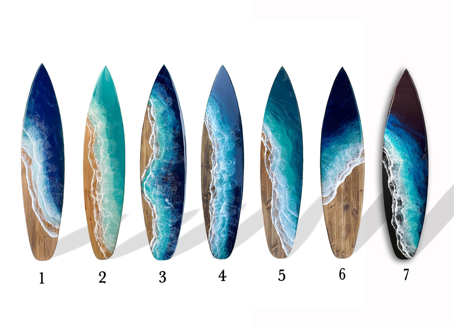 Ocean Surfboard with Waterfall Edge, surfboard wall art