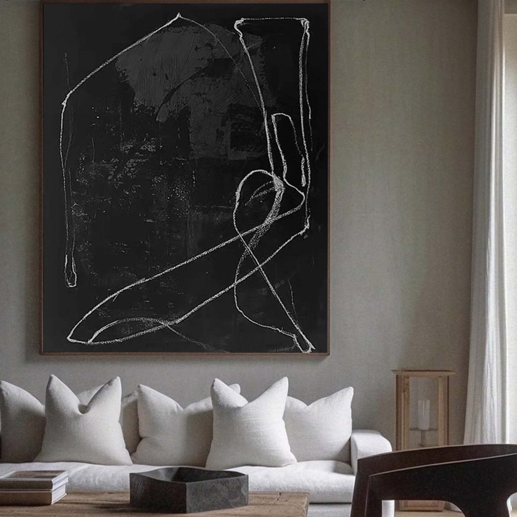 Black Abstract Painting