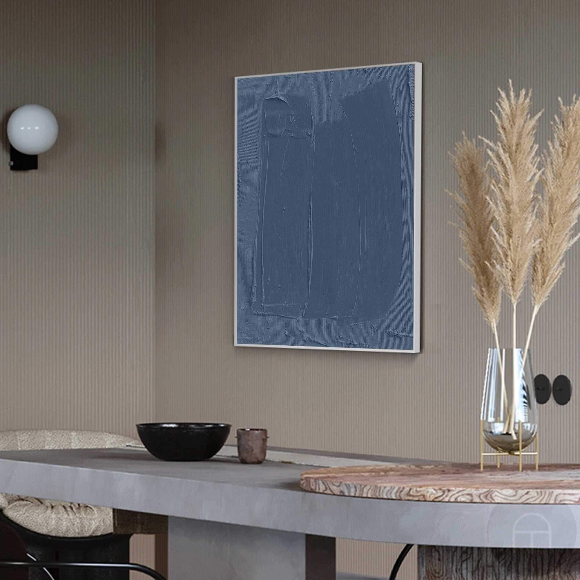 3D Blue Abstract Painting