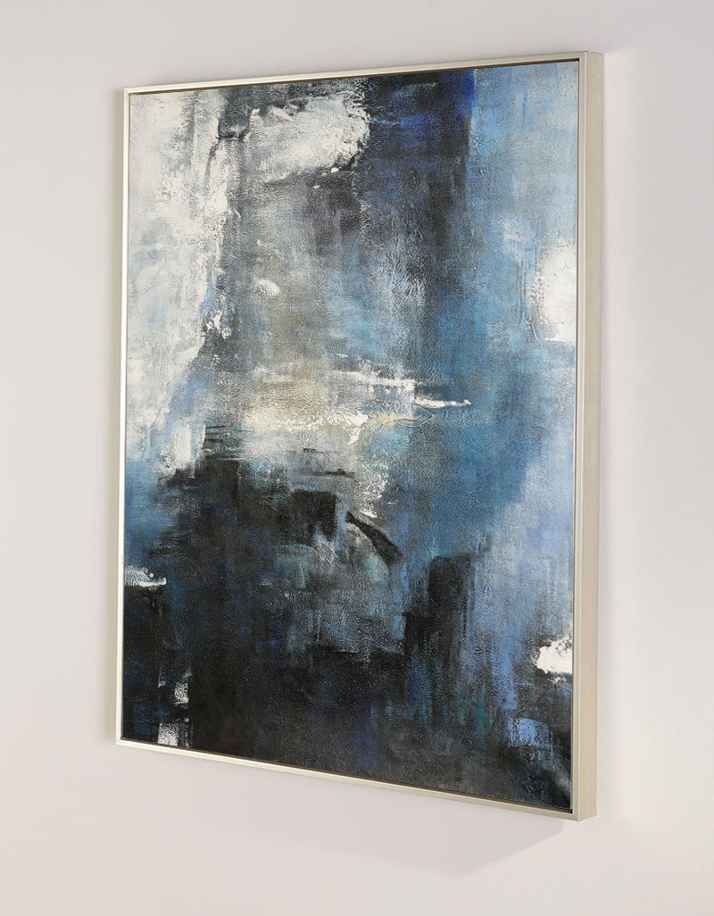 Blue Abstract Landscape Painting