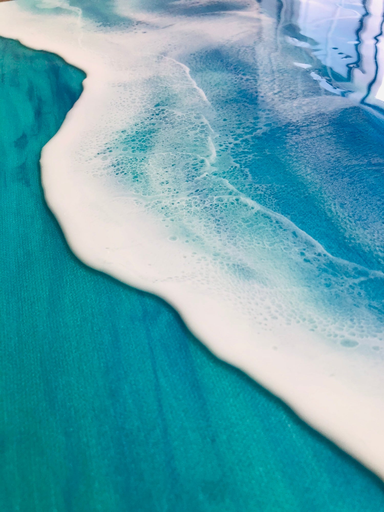 Resin painting resin ocean art resin beach art ocean resin painting
