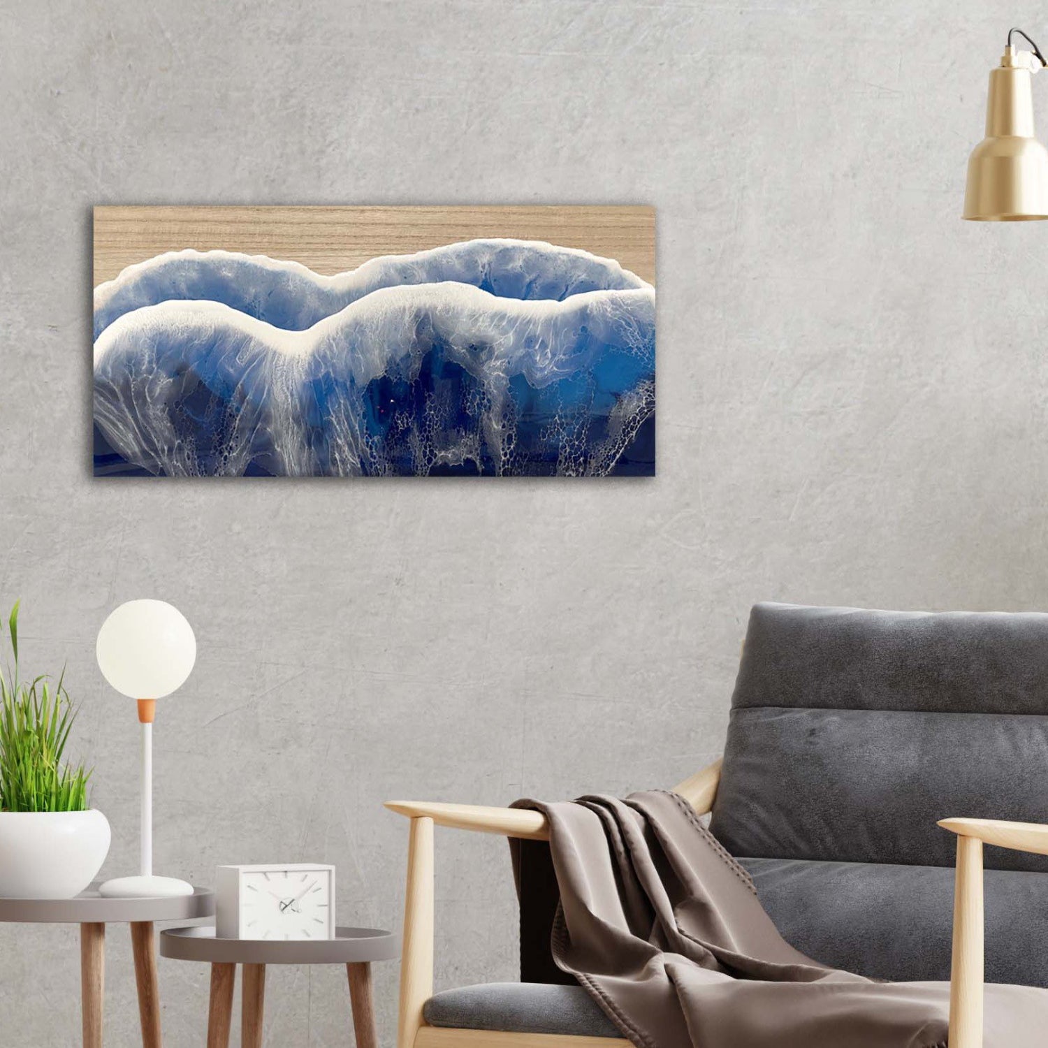 Wall Art Ocean Waves, Epoxy Resin Wave Wall Decor