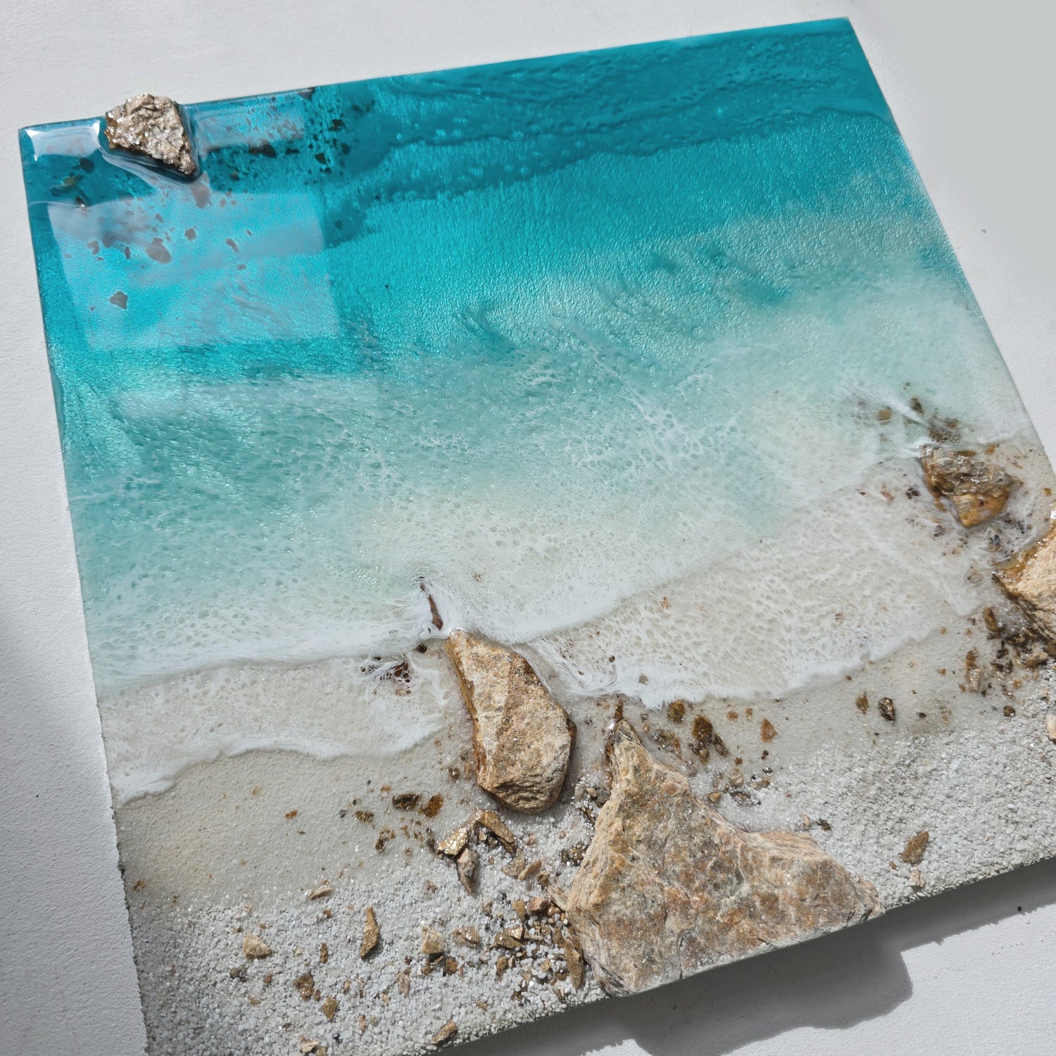 Ocean Resin Art: Seascape Painting, Wave Wall Decor