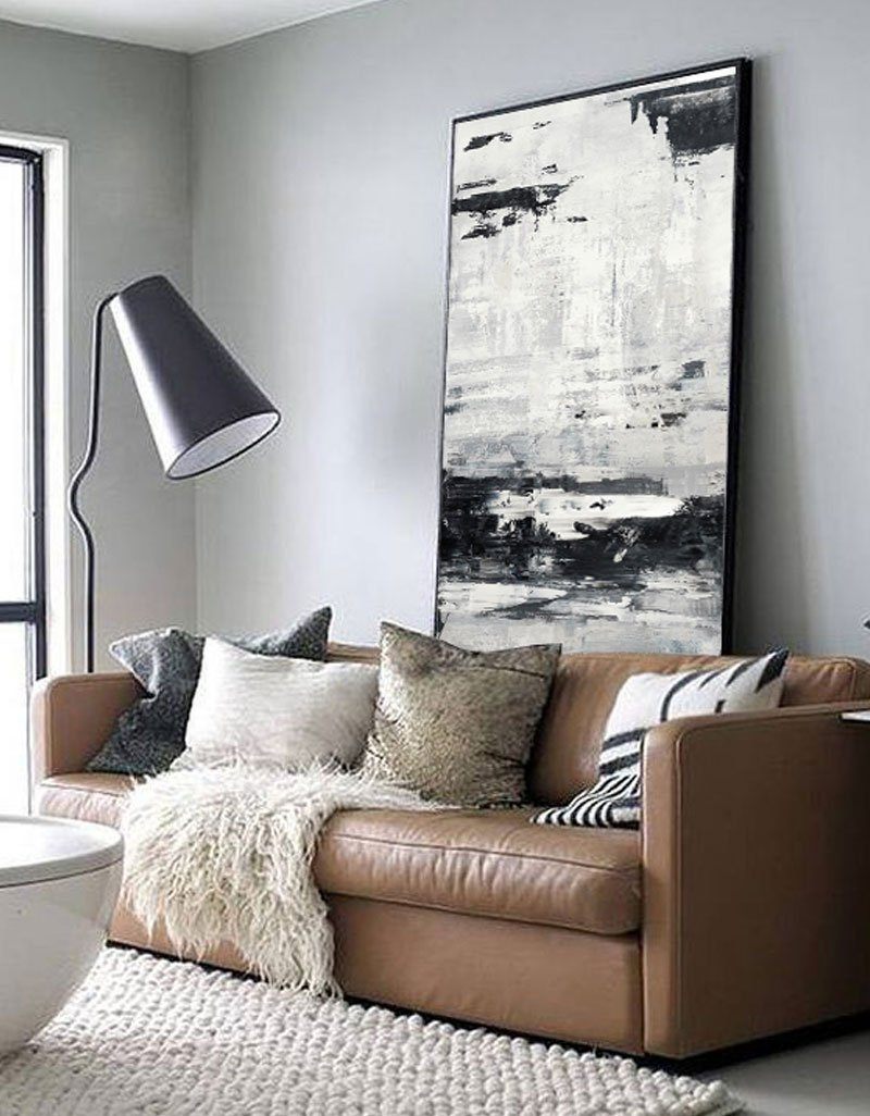 Black and White Seascape Abstract Art