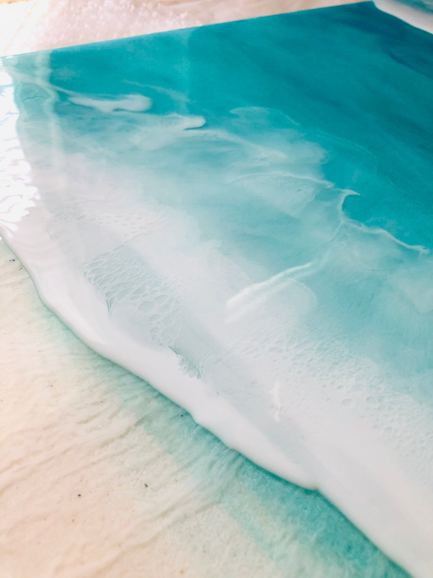 Resin painting resin ocean art resin beach art ocean resin painting