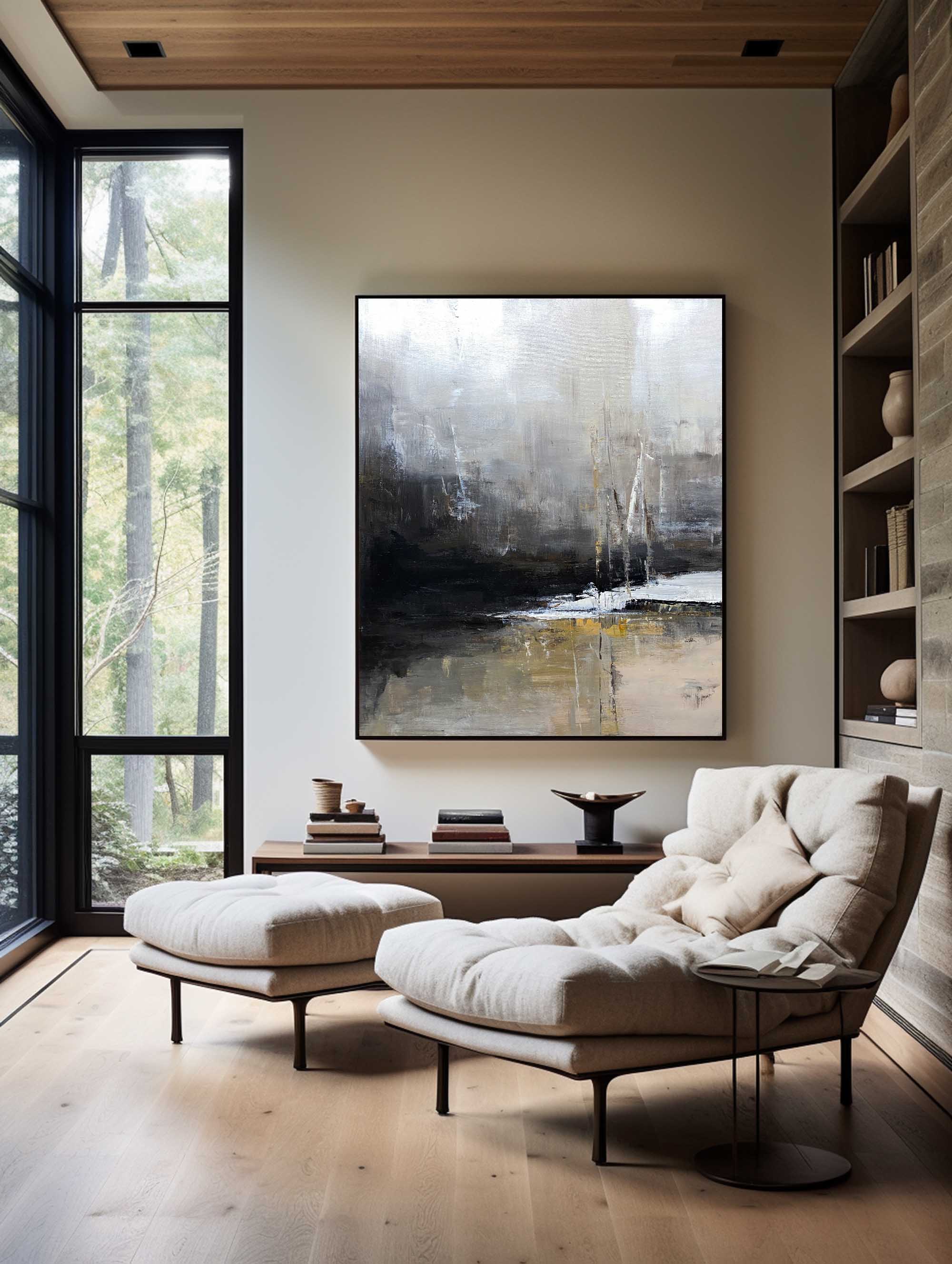 Grey Abstract Painting