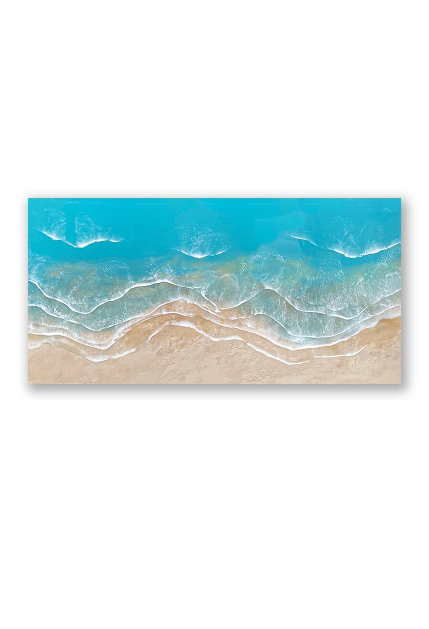 Blue Ocean Wall Art, Epoxy Resin Wave Art
